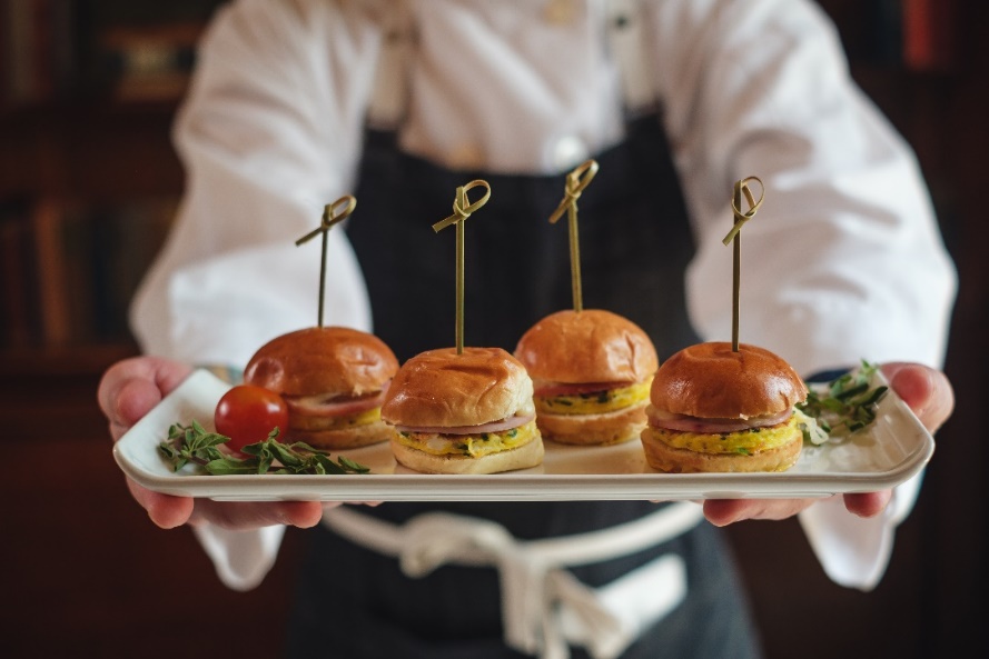 Our signature breakfast sandwiches, miniaturized and presented by our Head Chef, Rodrigo.
