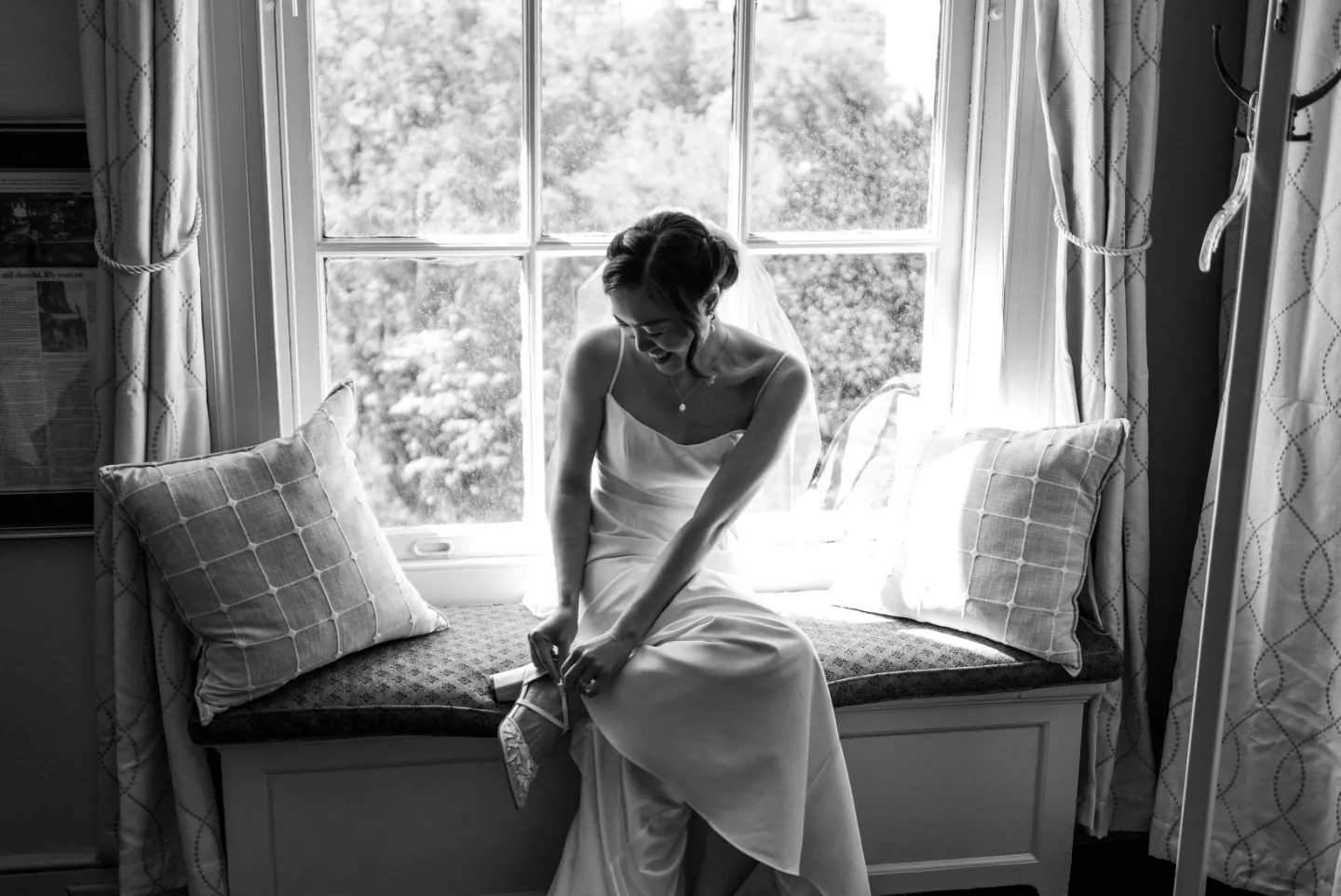 a person standing in front of a window