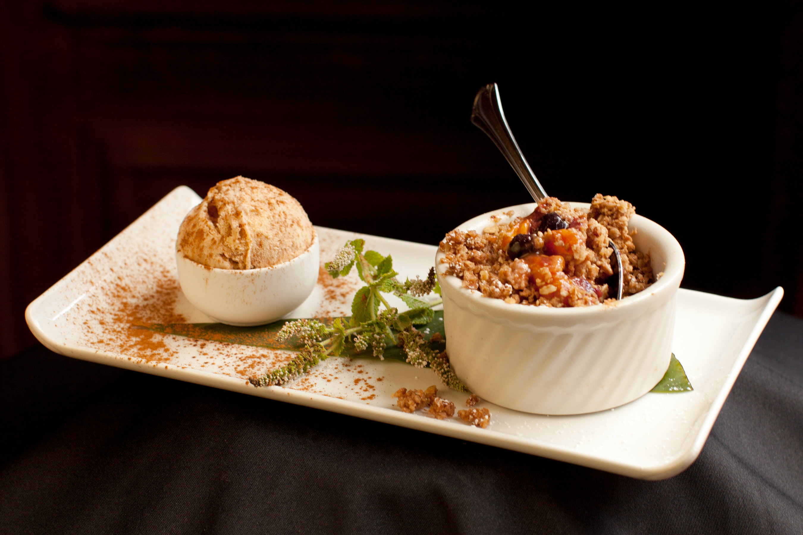 a plate of food on a table