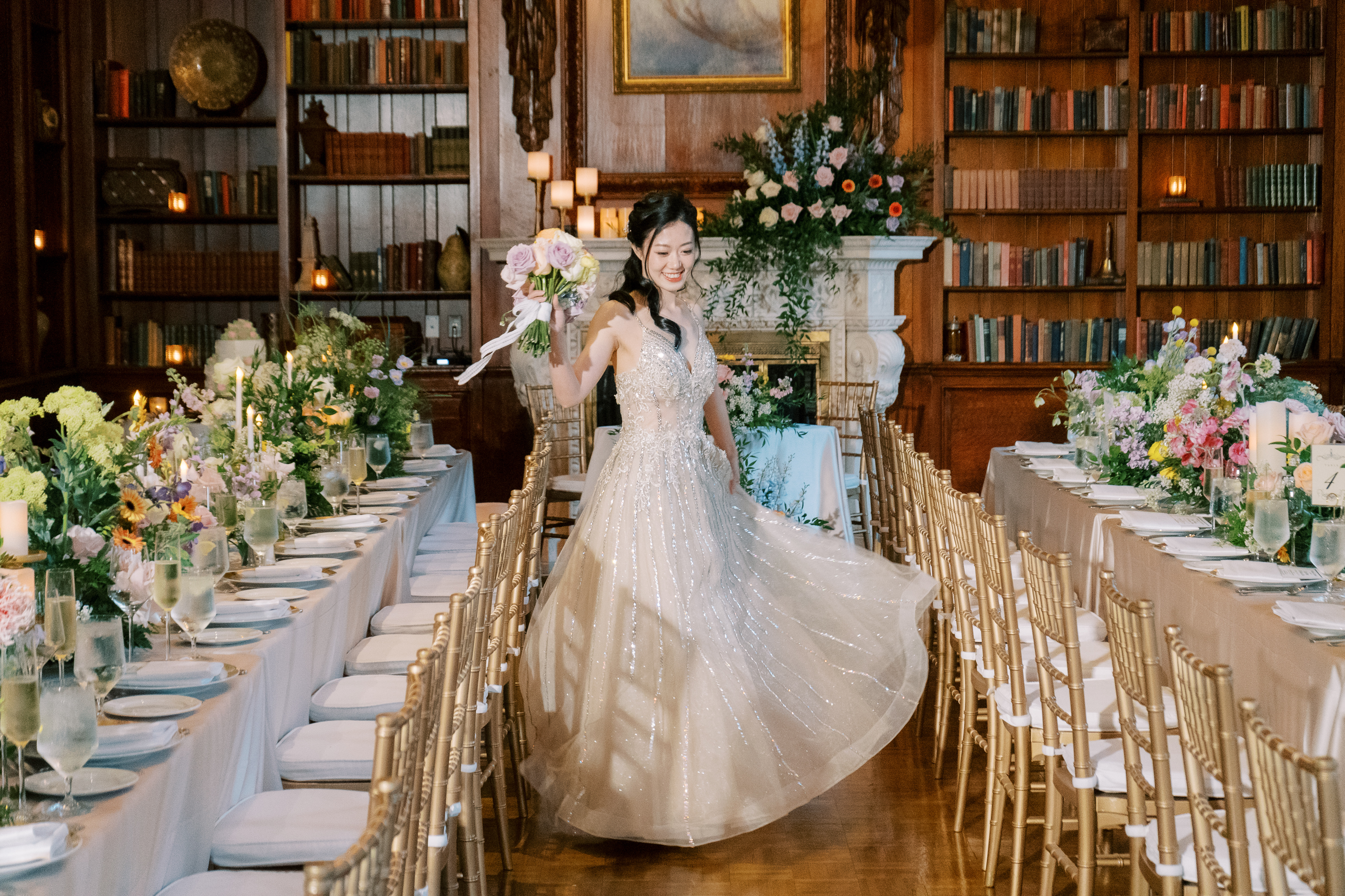 a vase of flowers on a table