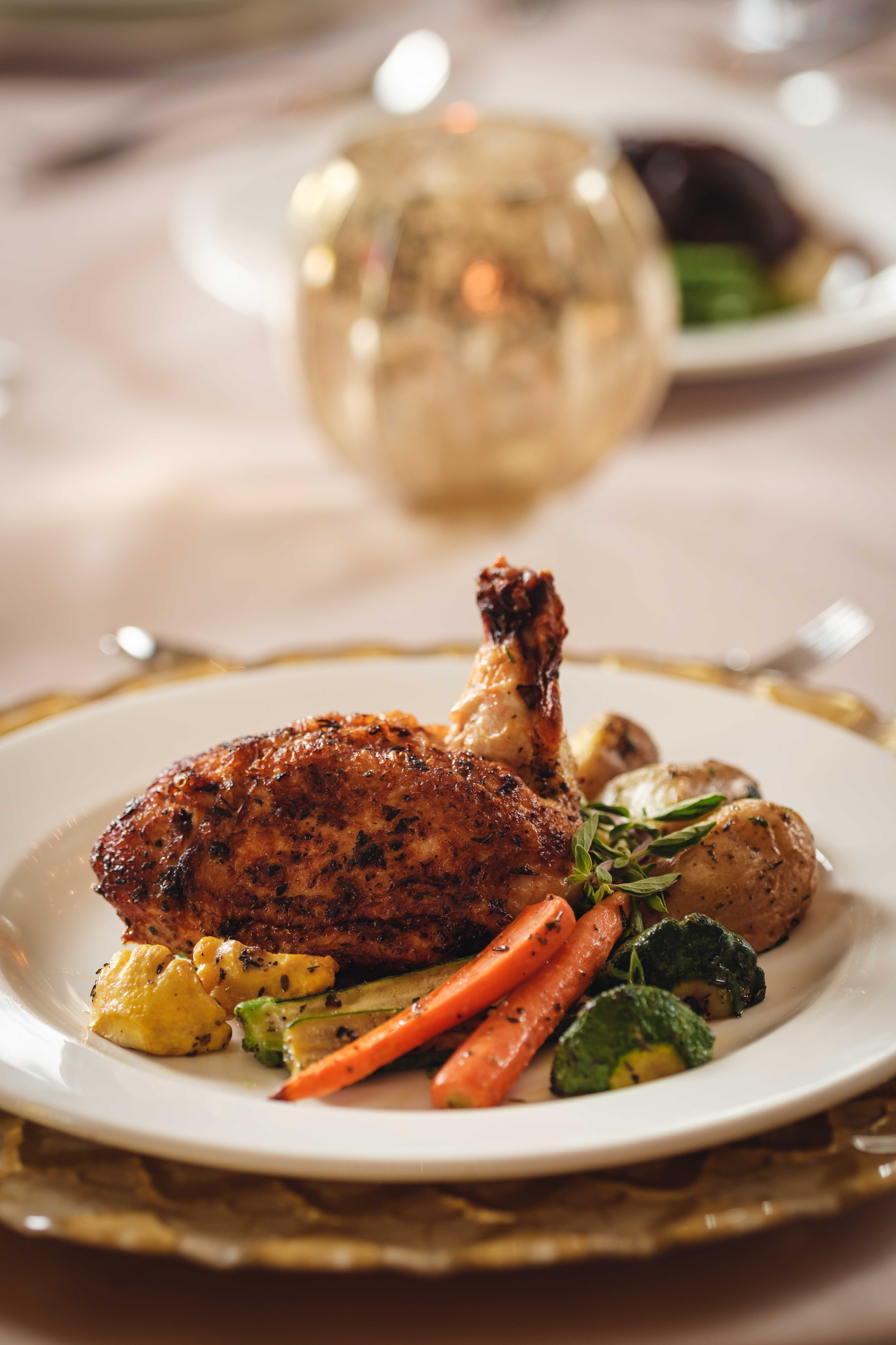 a plate of food on a table