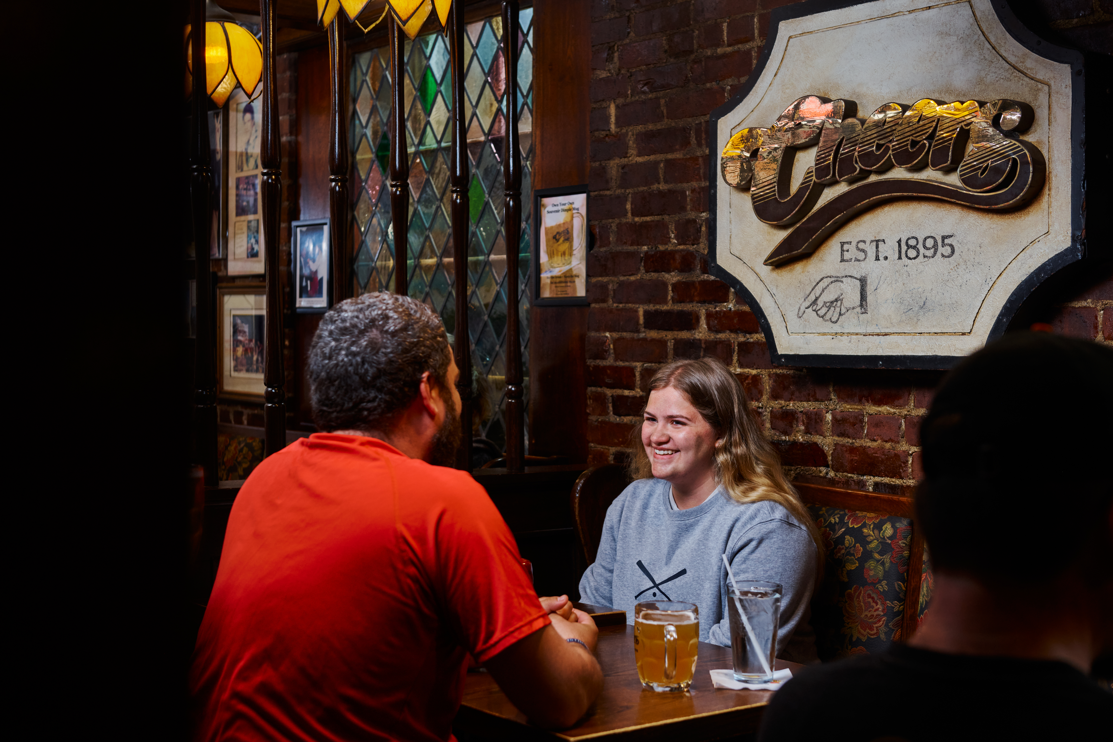 people at a table with drinks