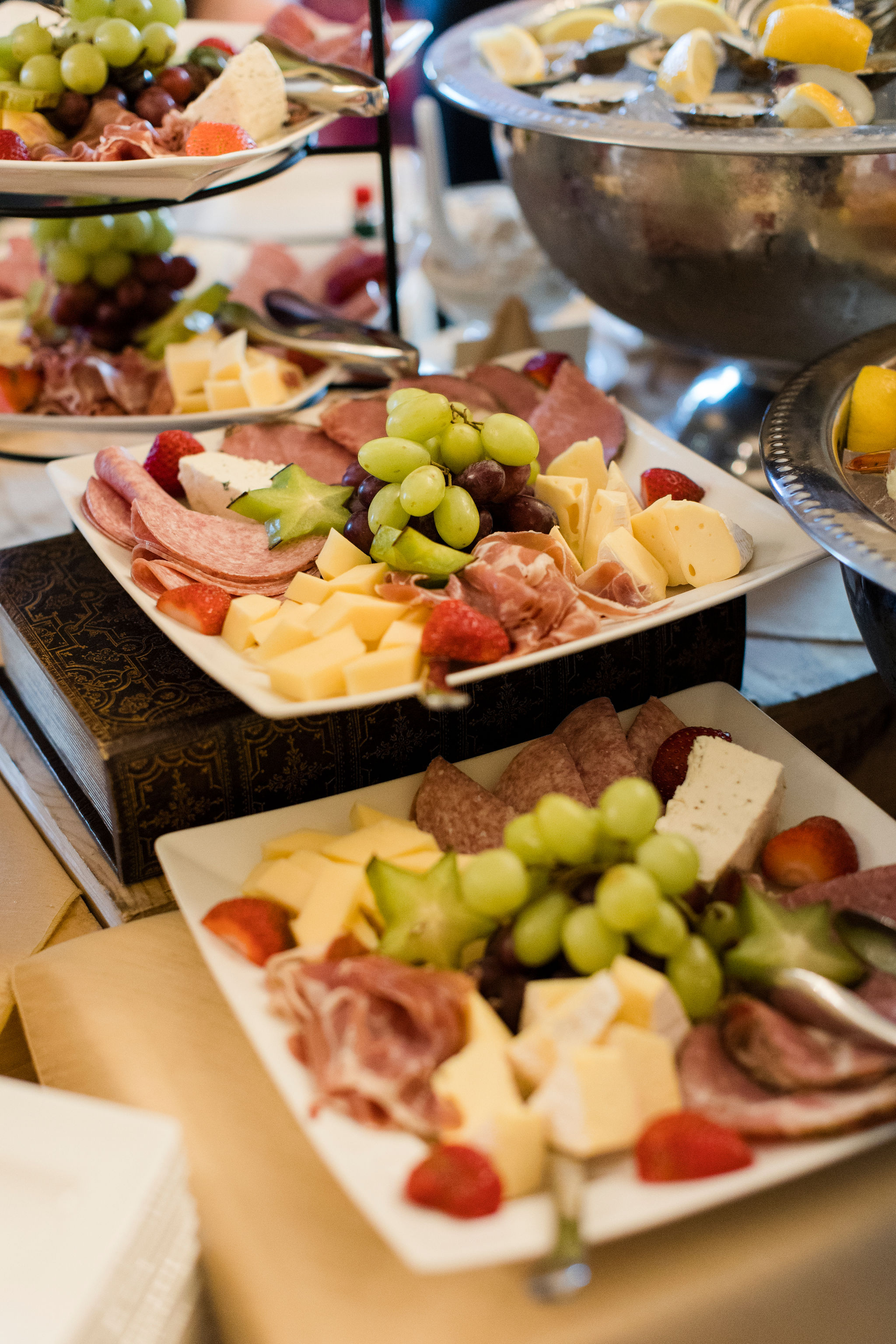 a bunch of food on a table