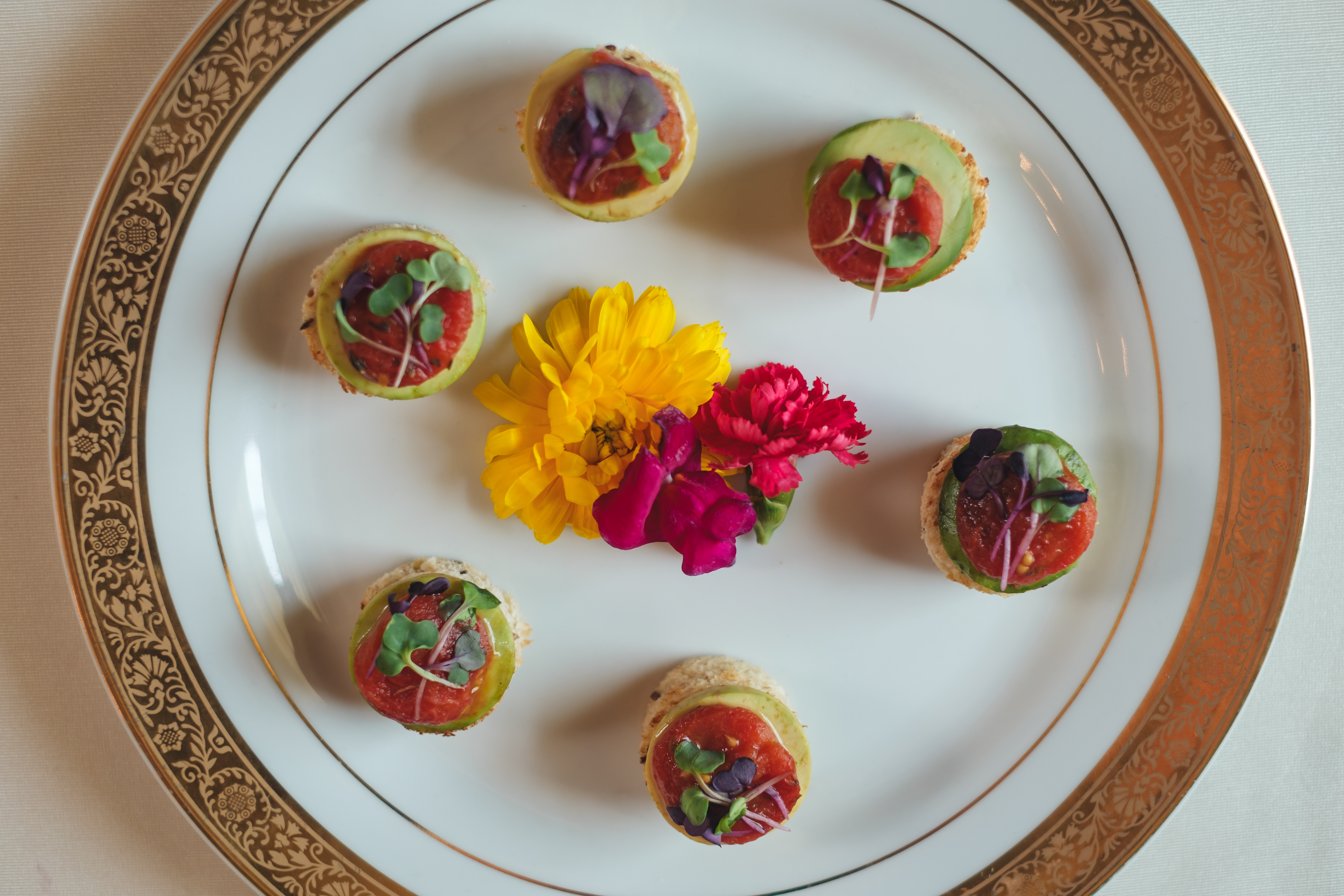 a plate of food on a table