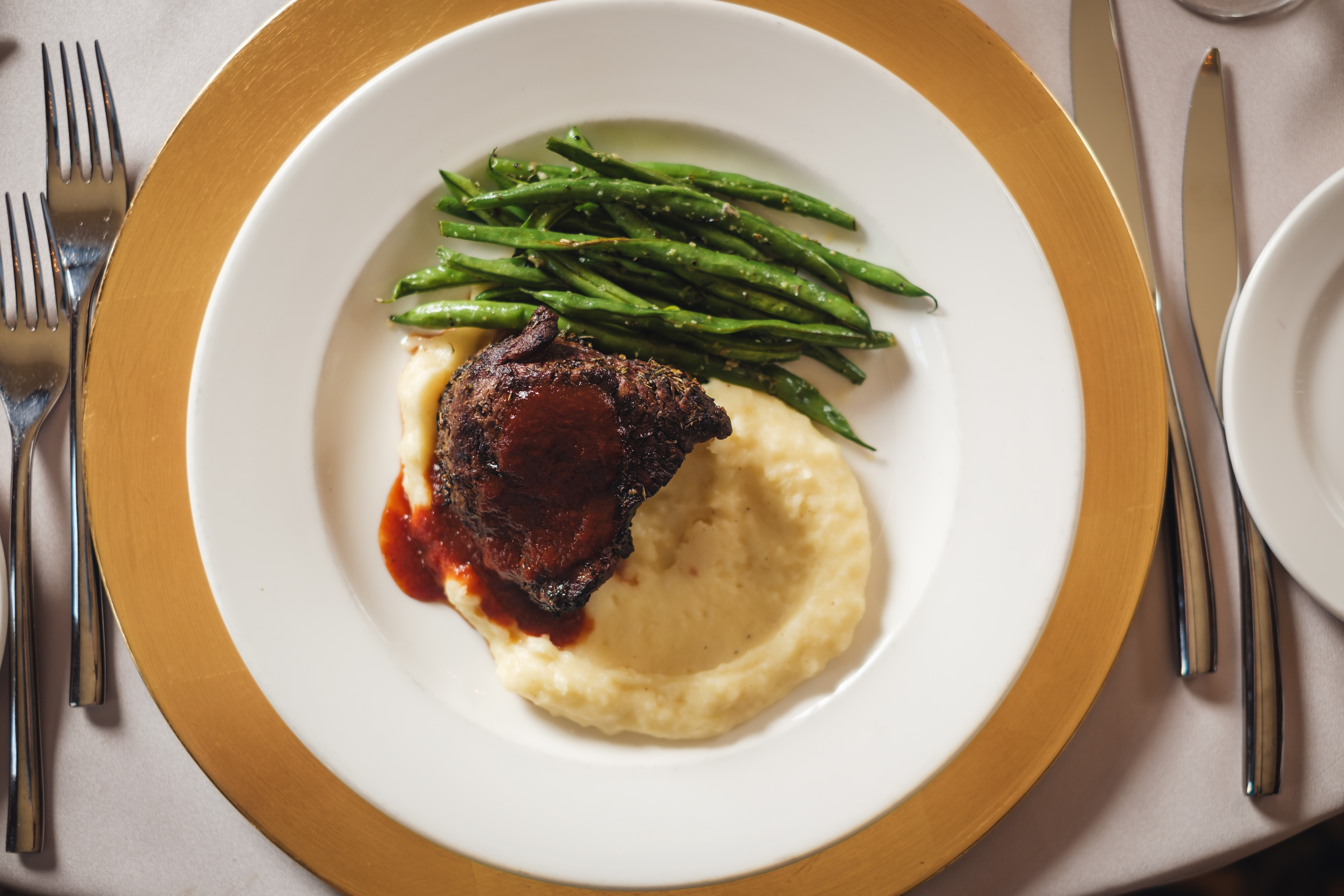 a plate of food on a table