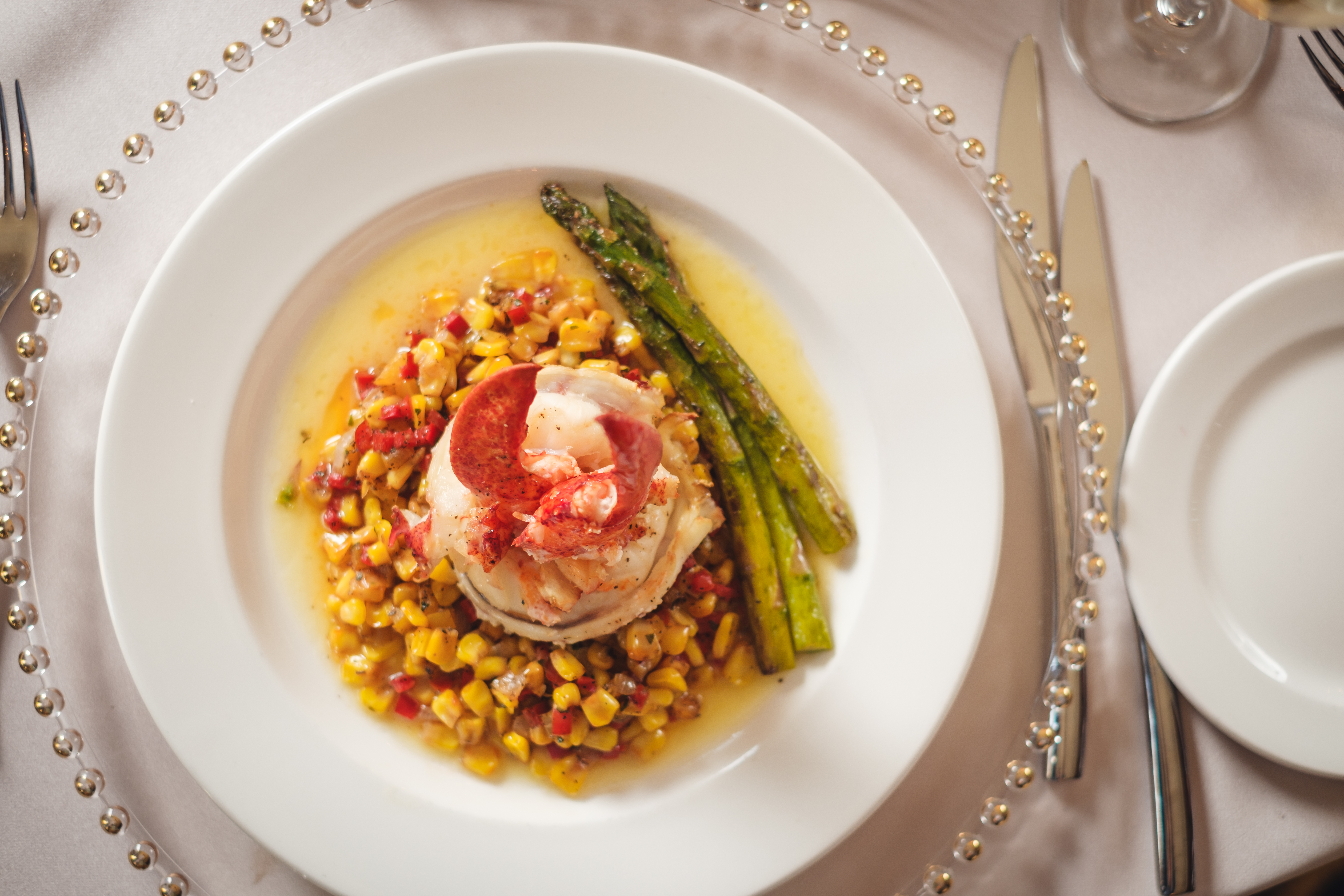 a plate of food on a table