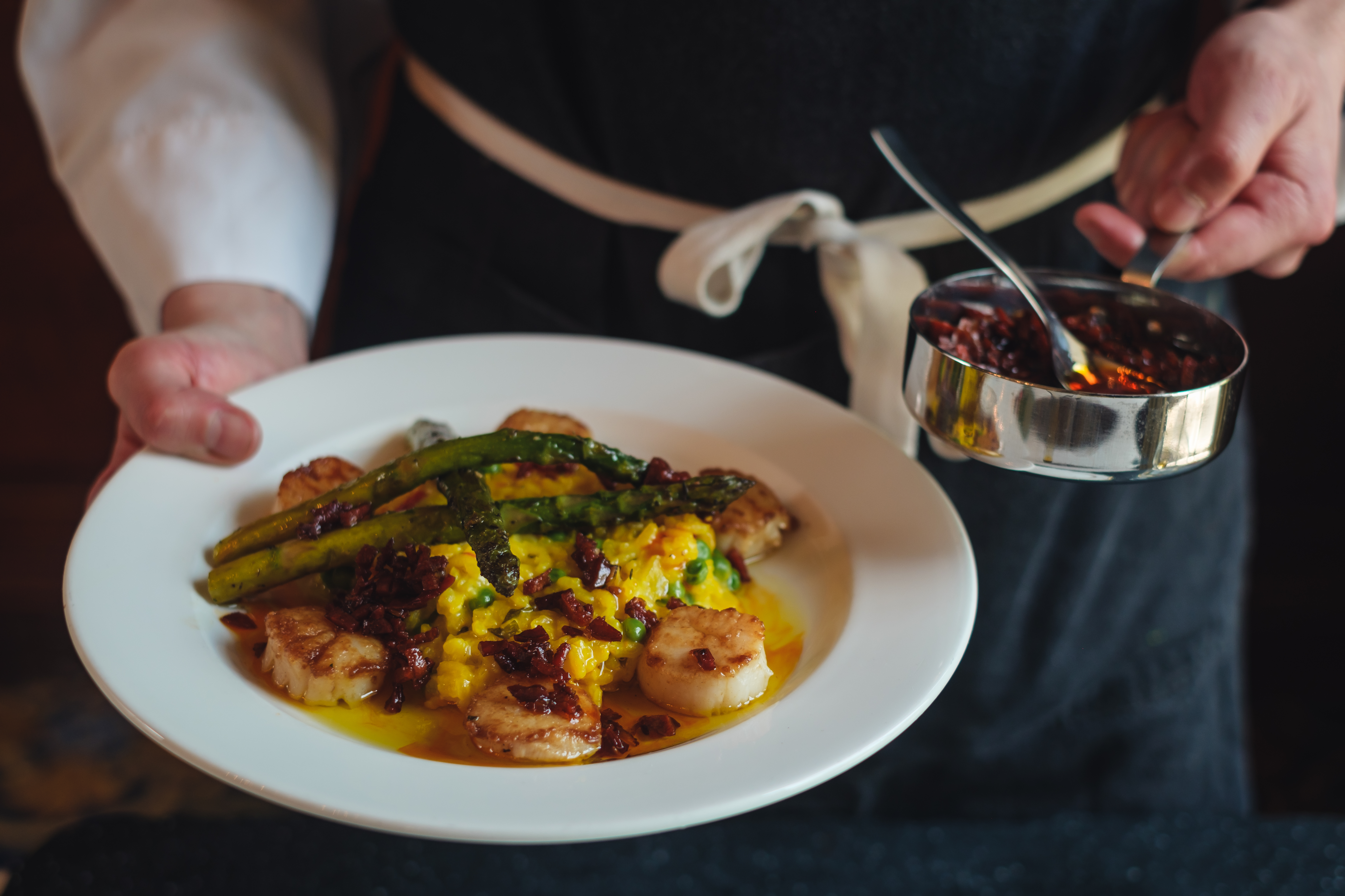 a plate of food on a table