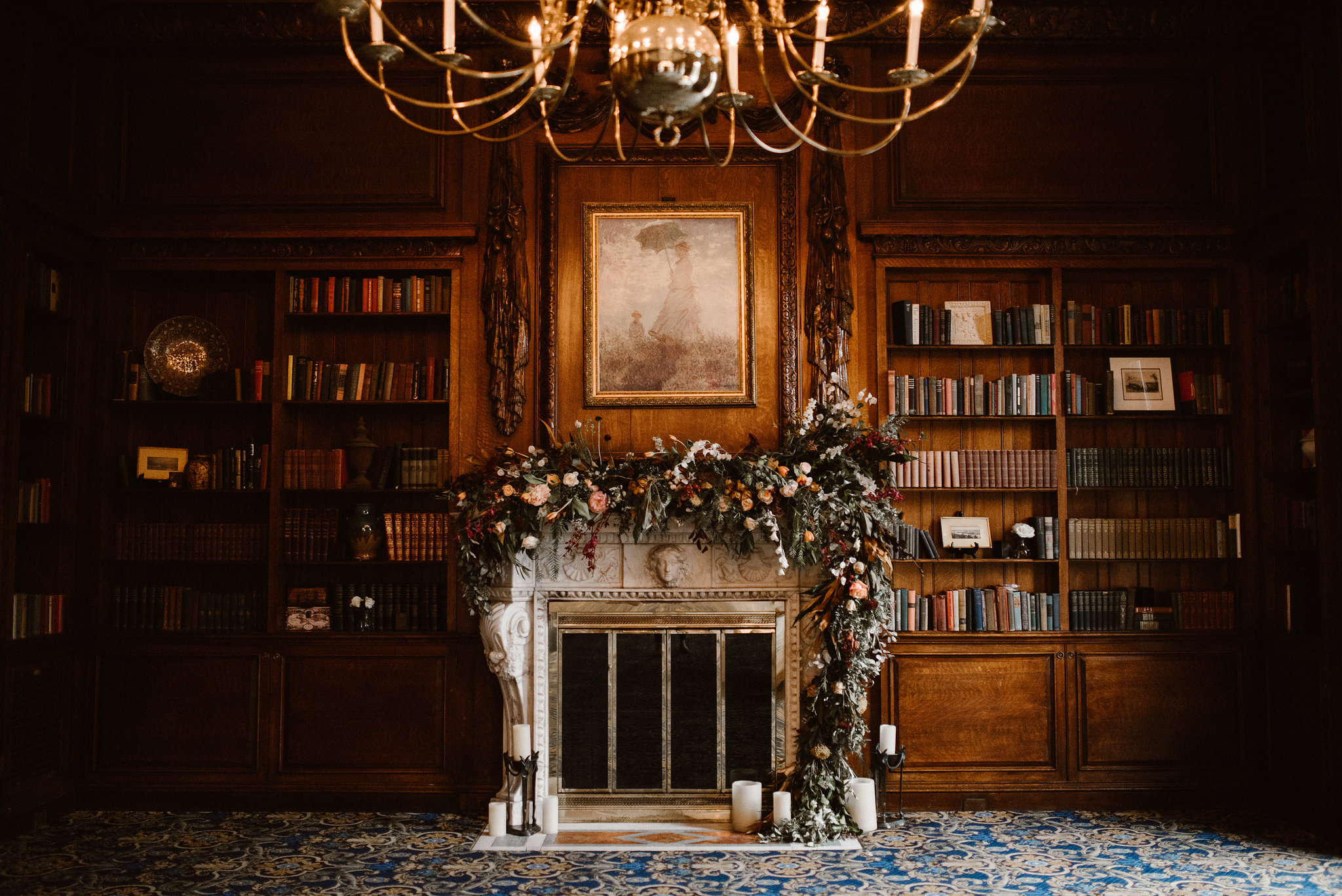 a fire place sitting in a living room
