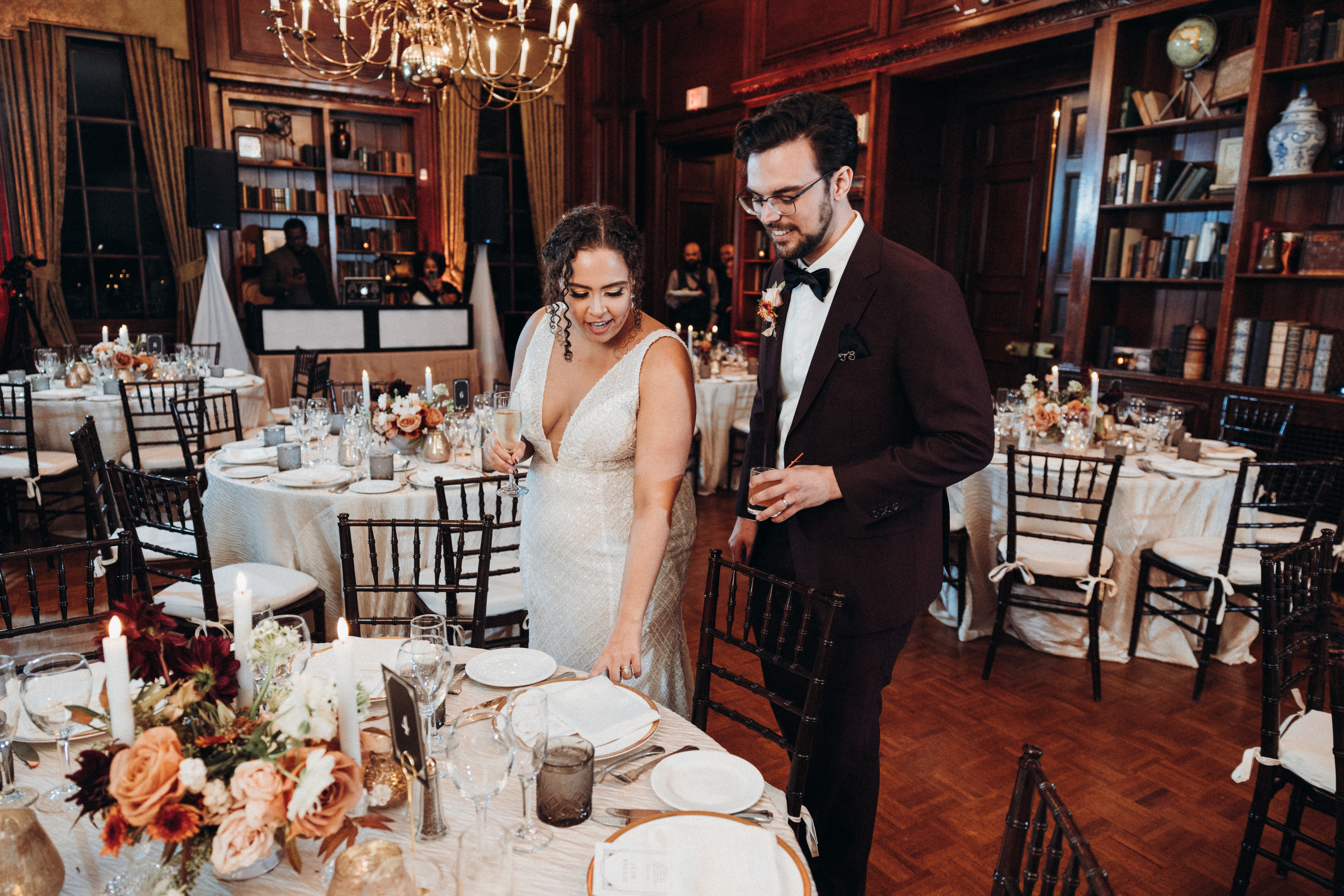 a person sitting at a table in a restaurant
