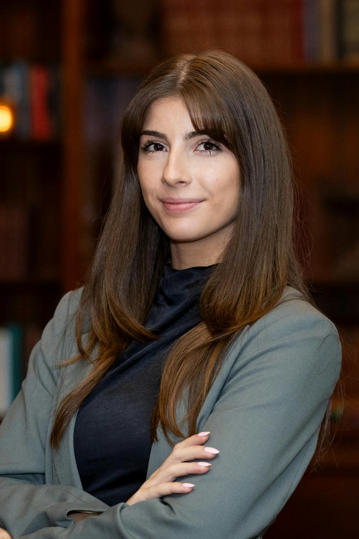 woman smiling