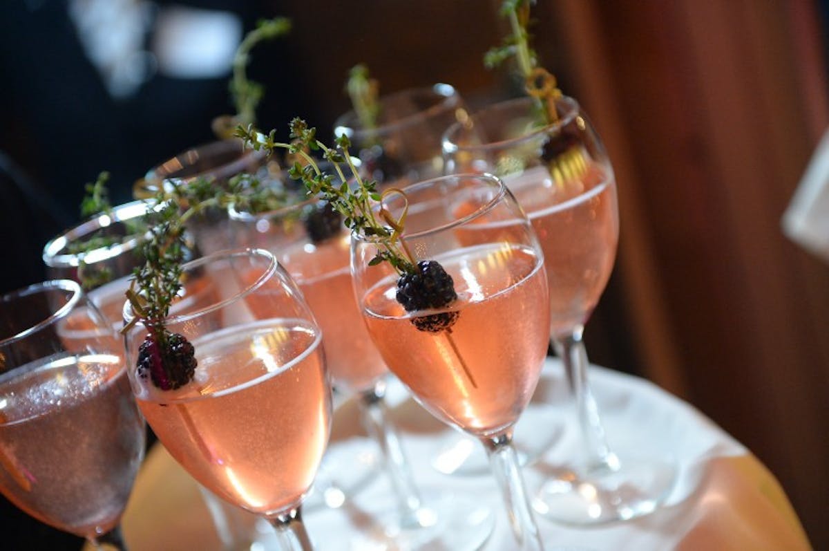 a close up of a wine glass