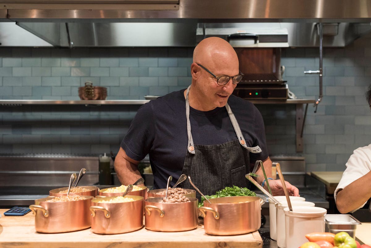 a chef cooking