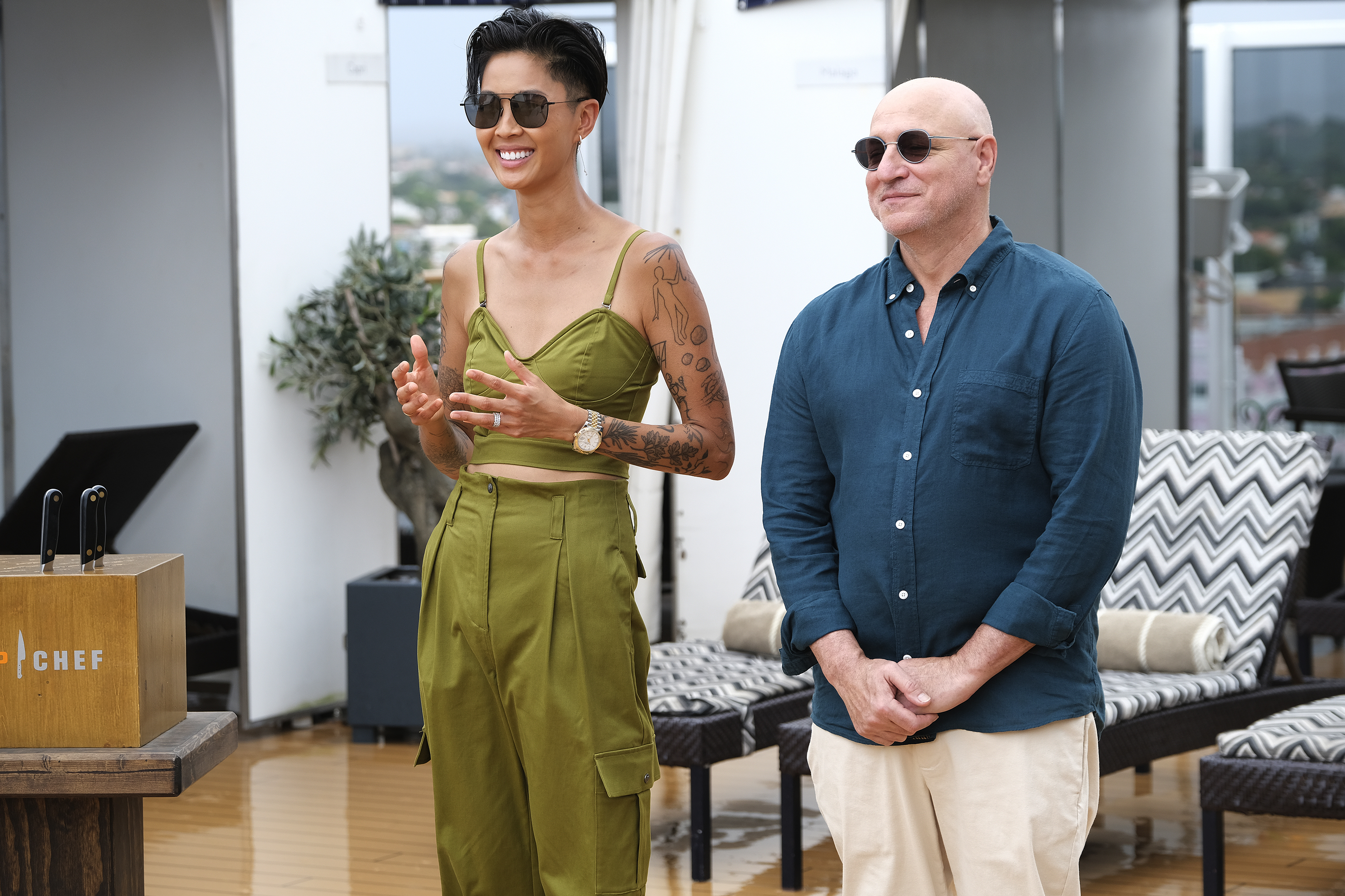 Tom Colicchio et al. posing for a picture