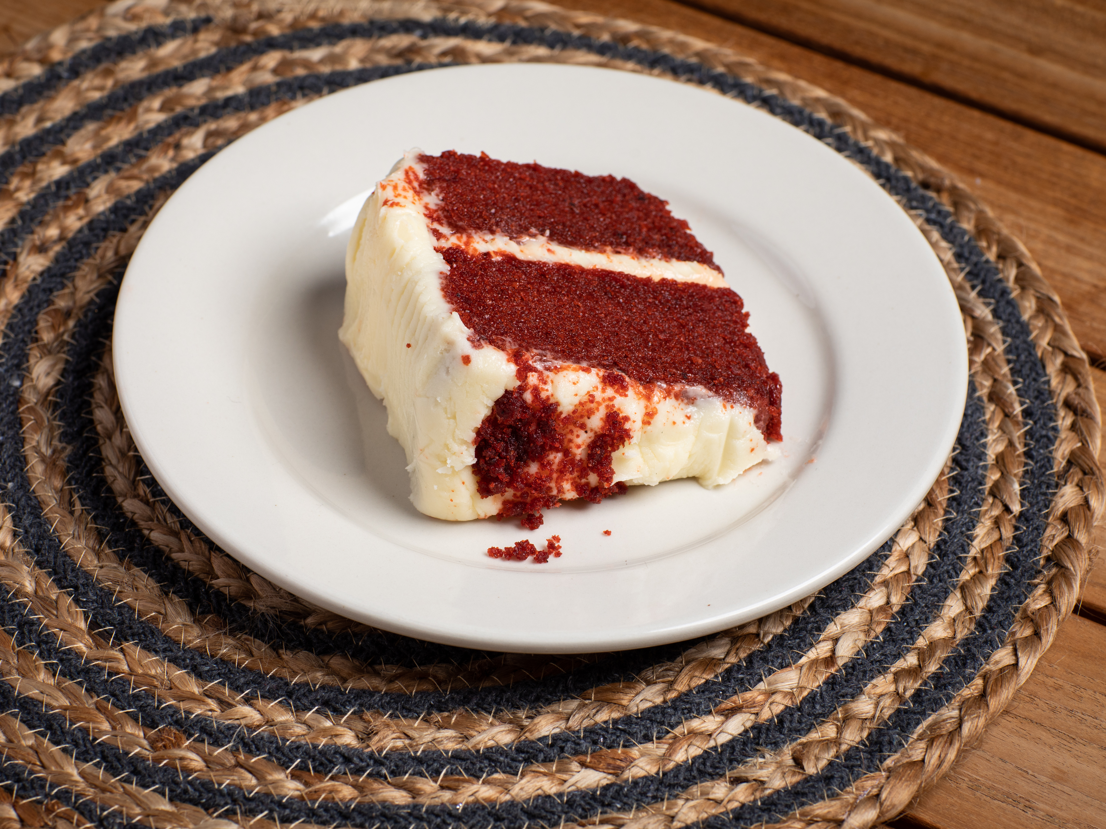 a piece of cake on a plate