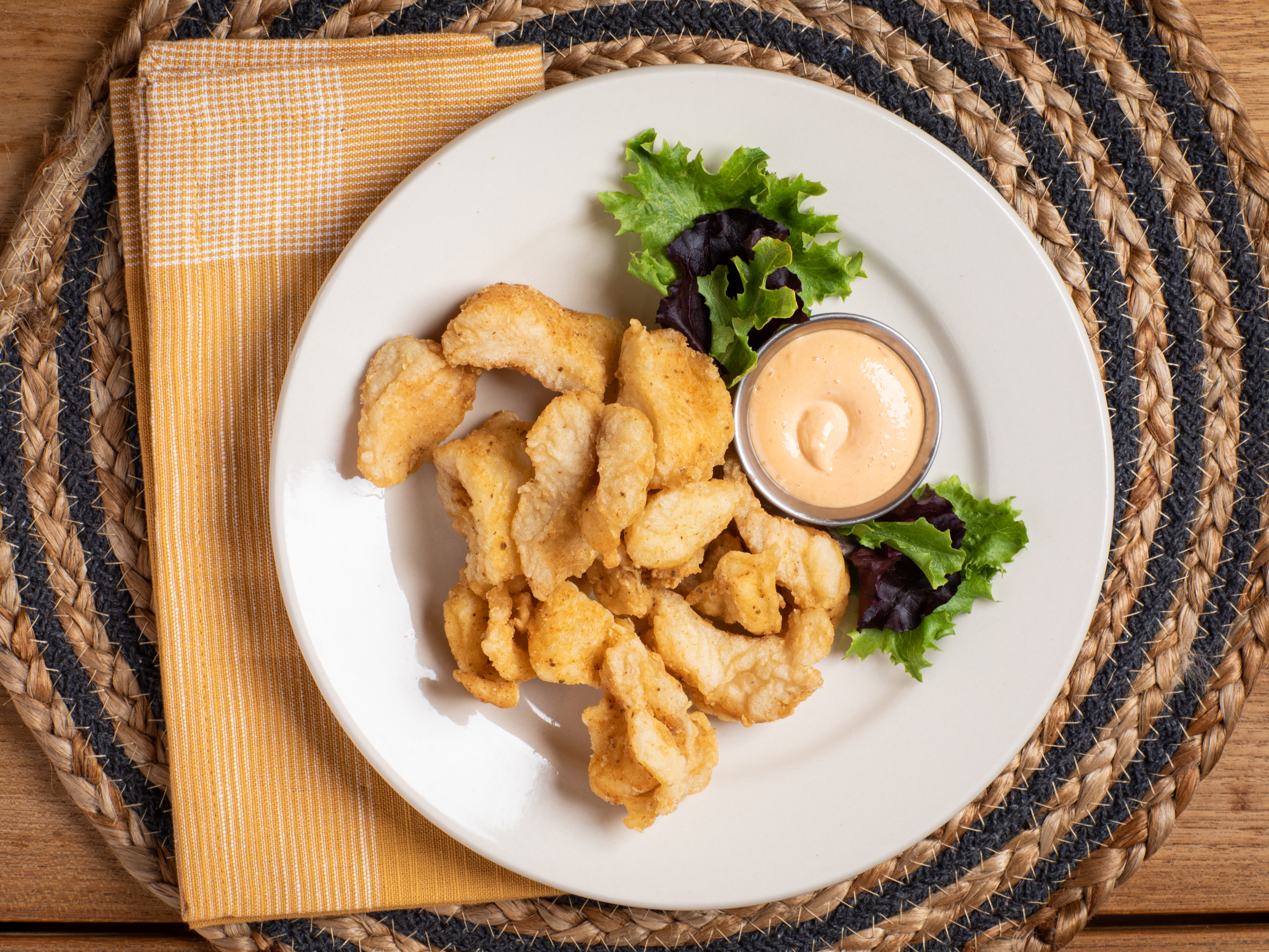 a plate of food on a table