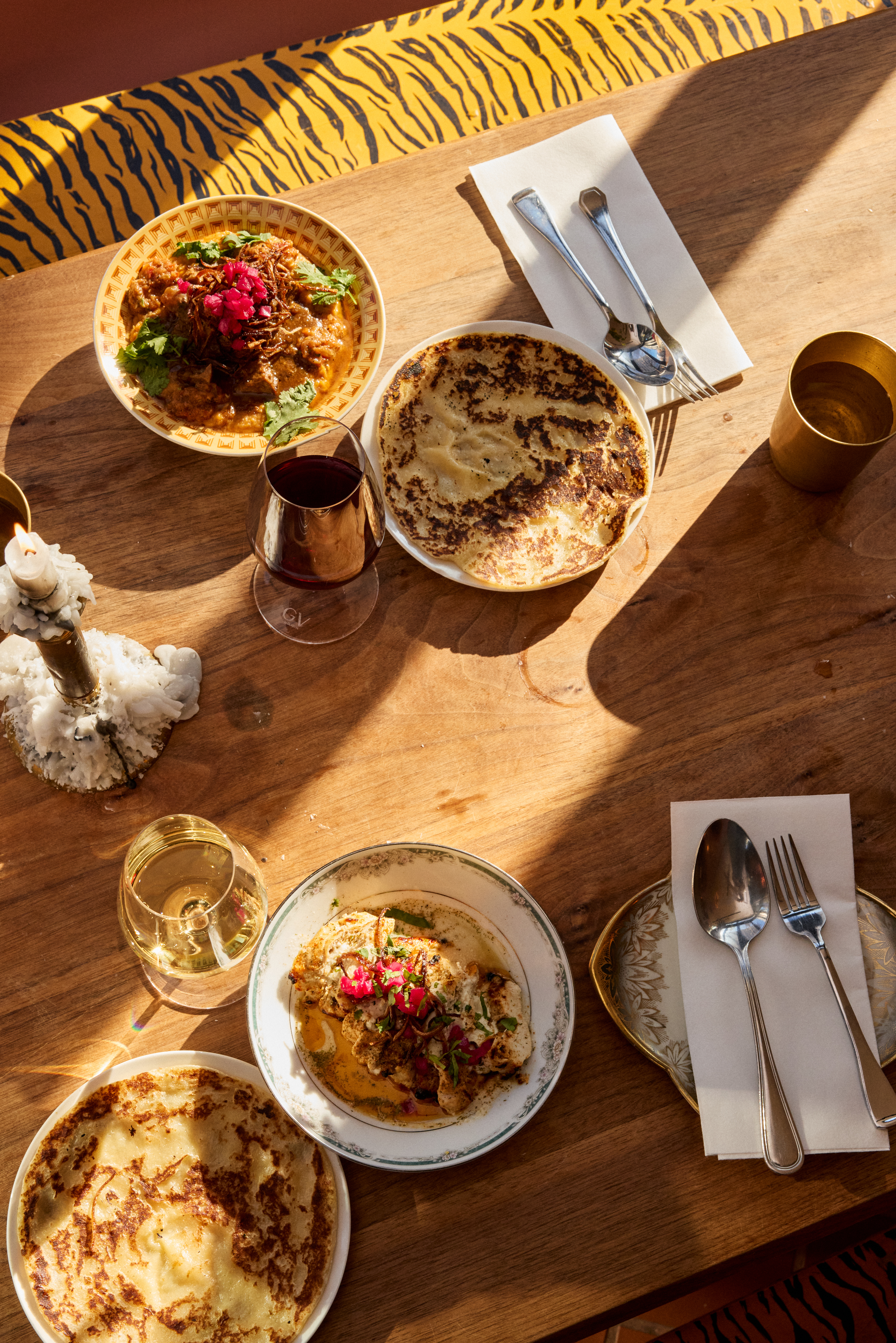 a plate of food on a table