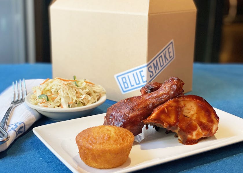 Backyard Barbecue Chicken Lunch Box Blue Smoke