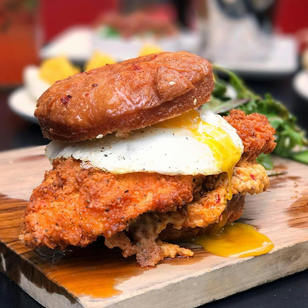 a close up of a plate of food