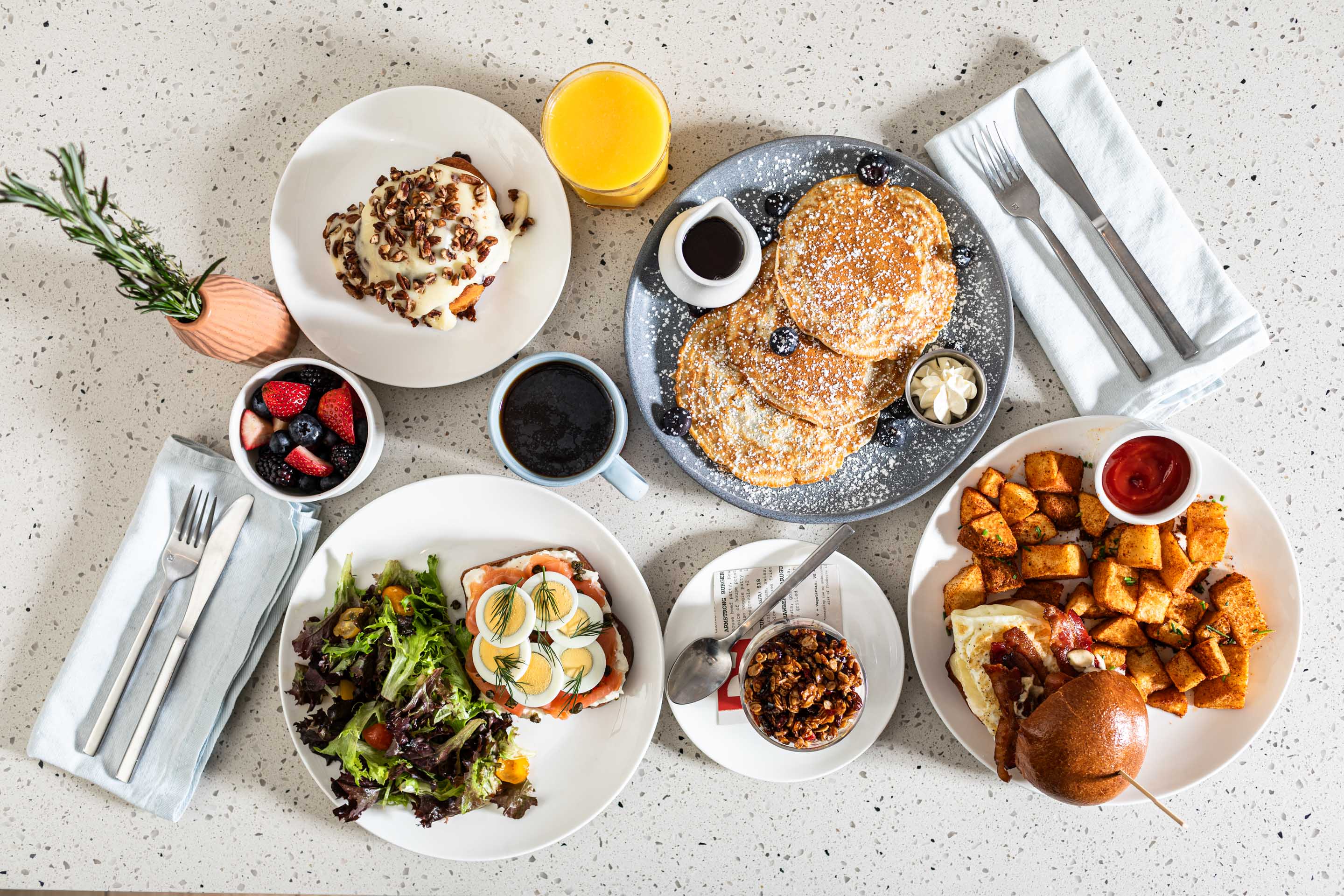 a table topped with different types of food on a plate