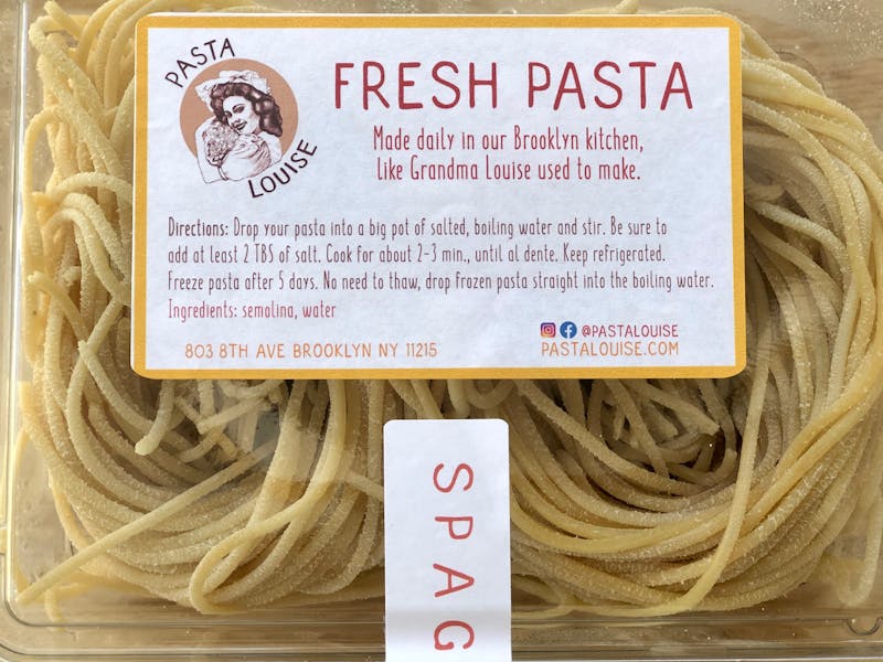 Fresh Thick Spaghetti Pasta Louise Italian Restaurant in Park Slope