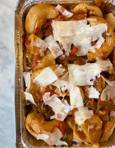 Baked Sausage + Peppers Pasta Pasta Louise Italian Restaurant in