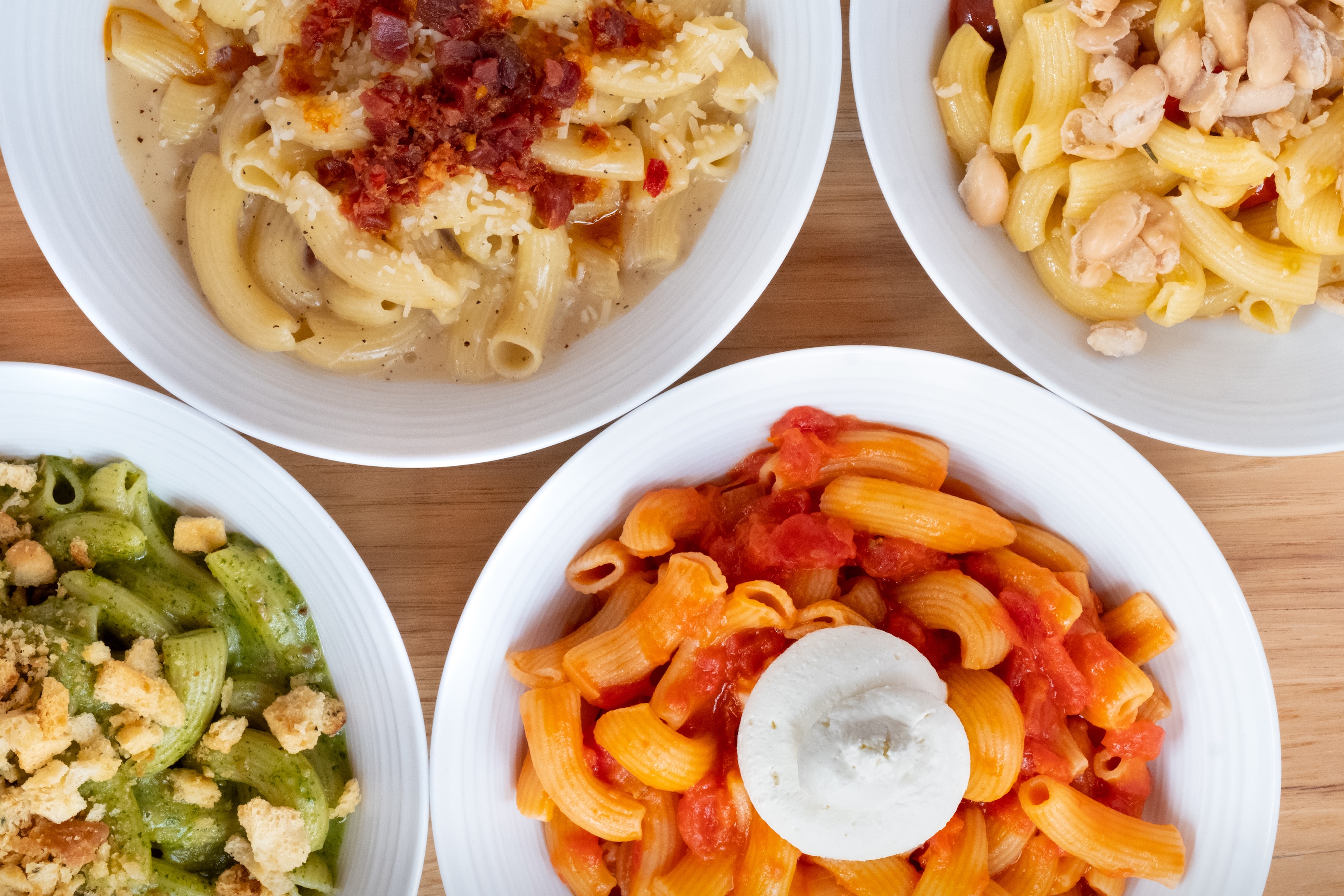 a dish is filled with different types of food on a plate