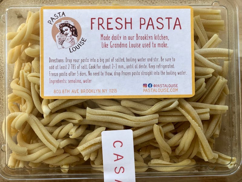 Fresh Casarecce Pasta Louise Italian Restaurant in Park Slope, Brooklyn