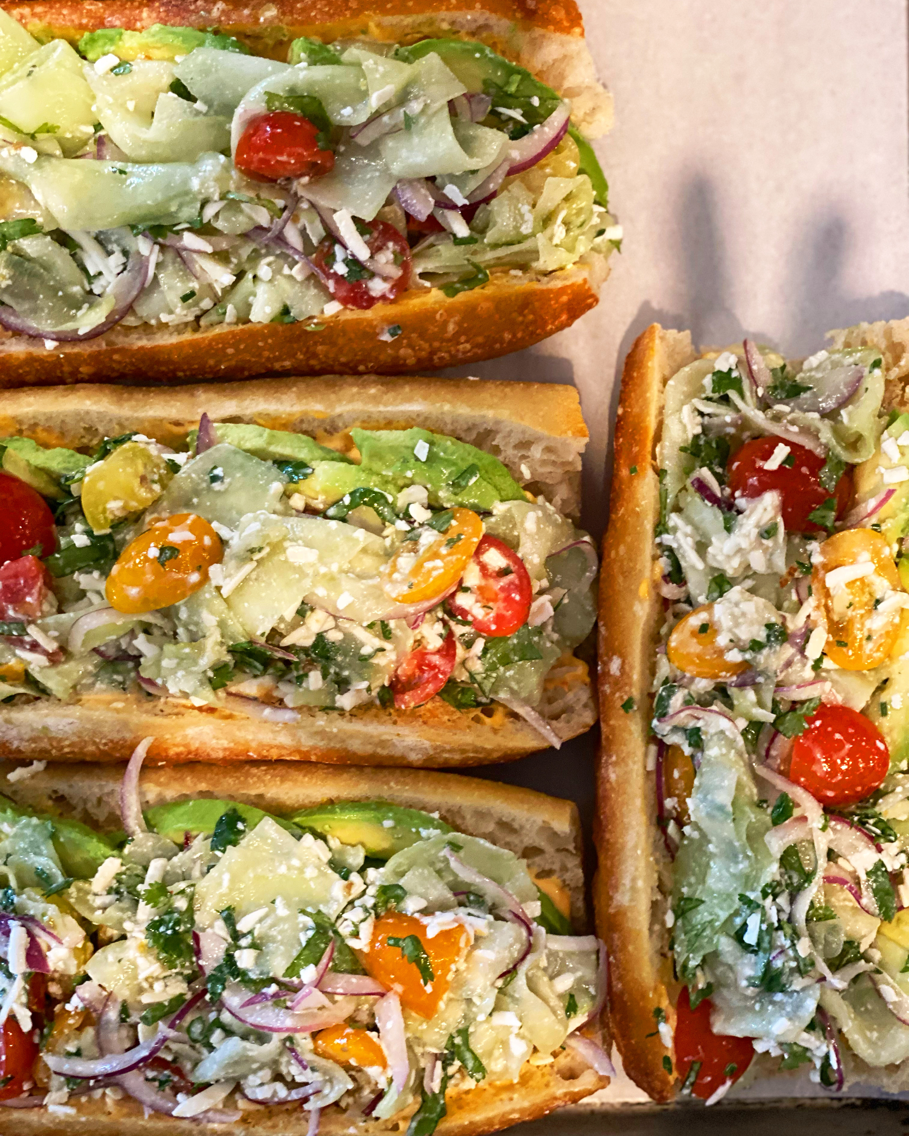 a sandwich and a salad