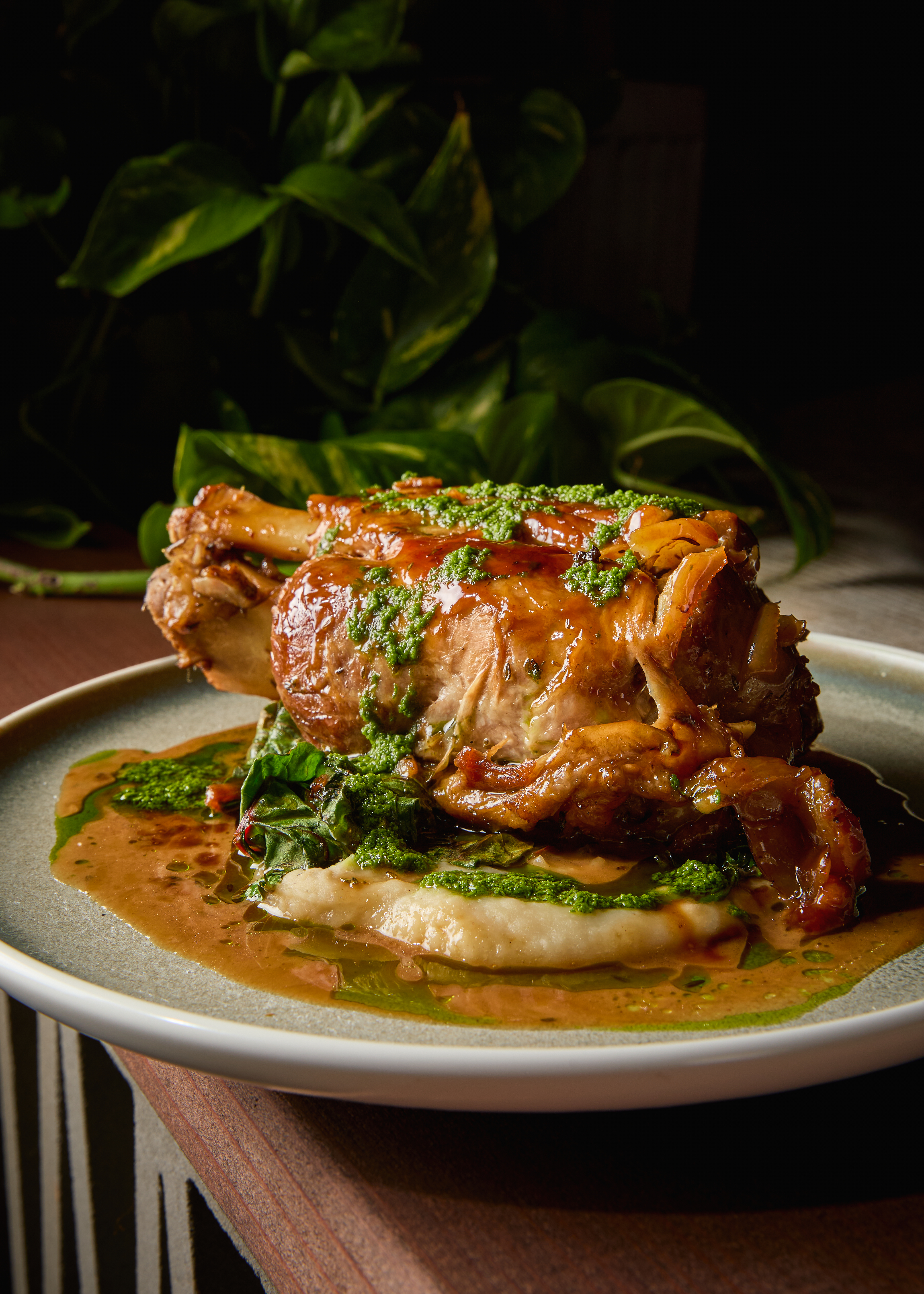 a plate of food on a table