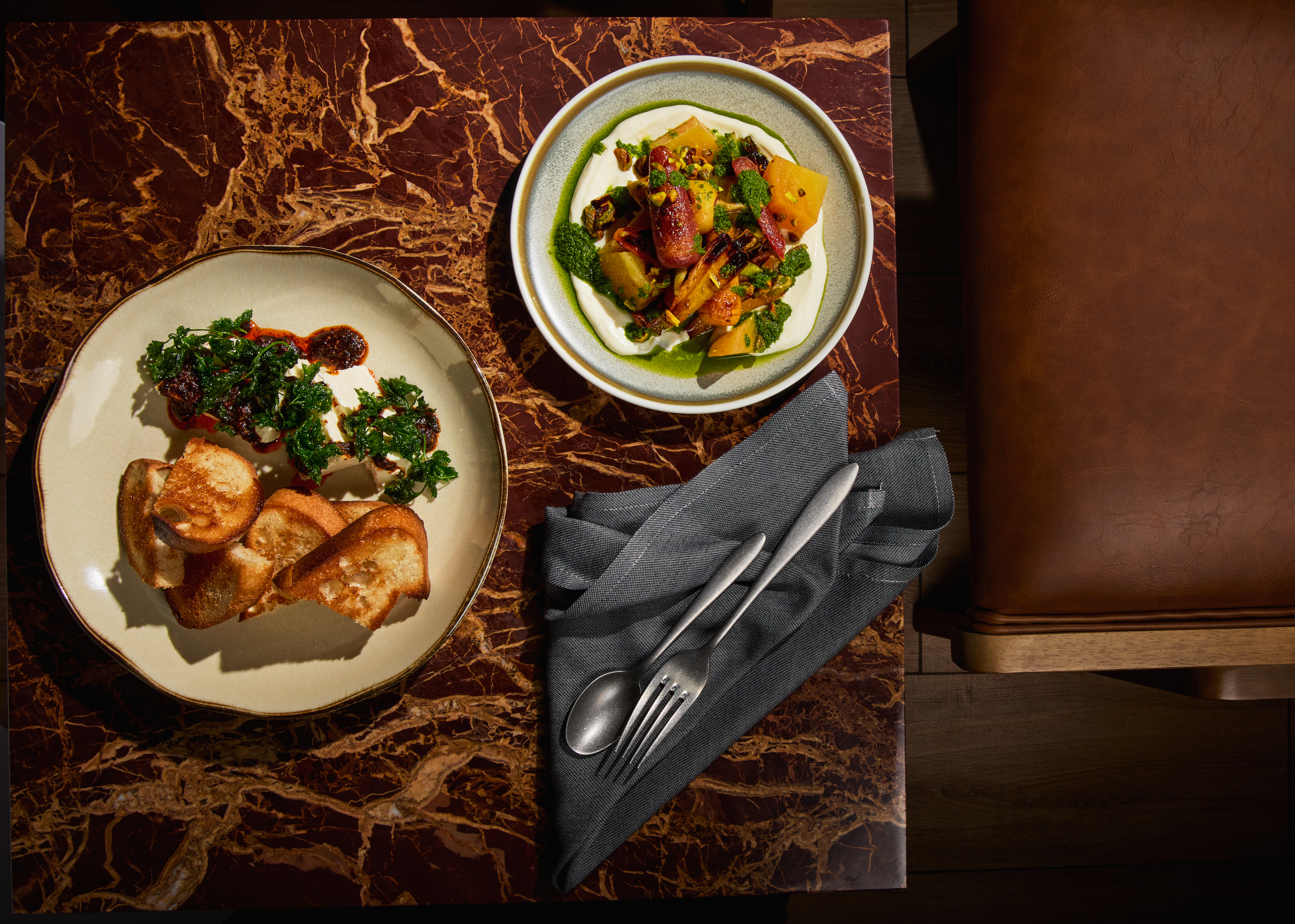 a plate of food on a table