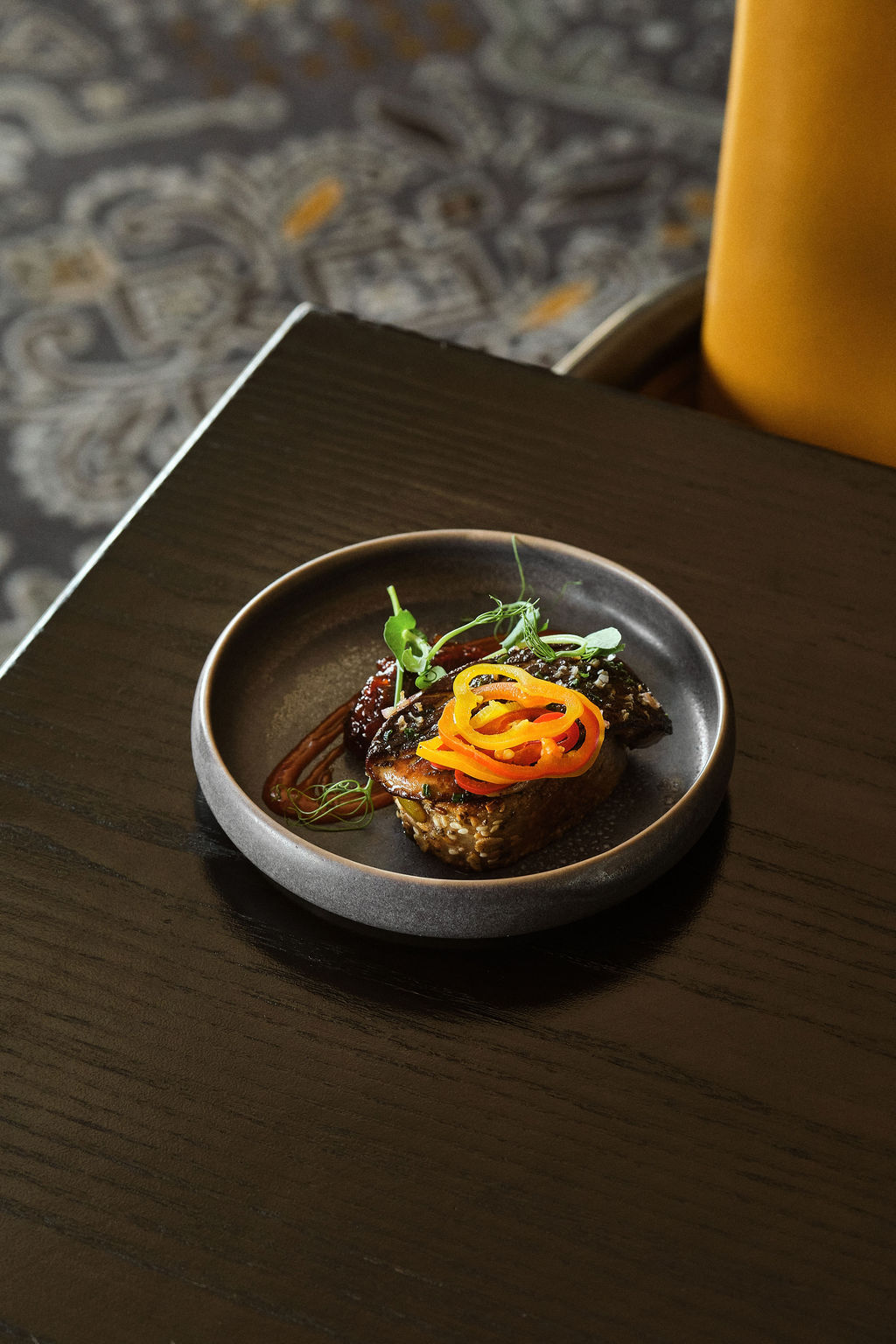 a plate of food on a table