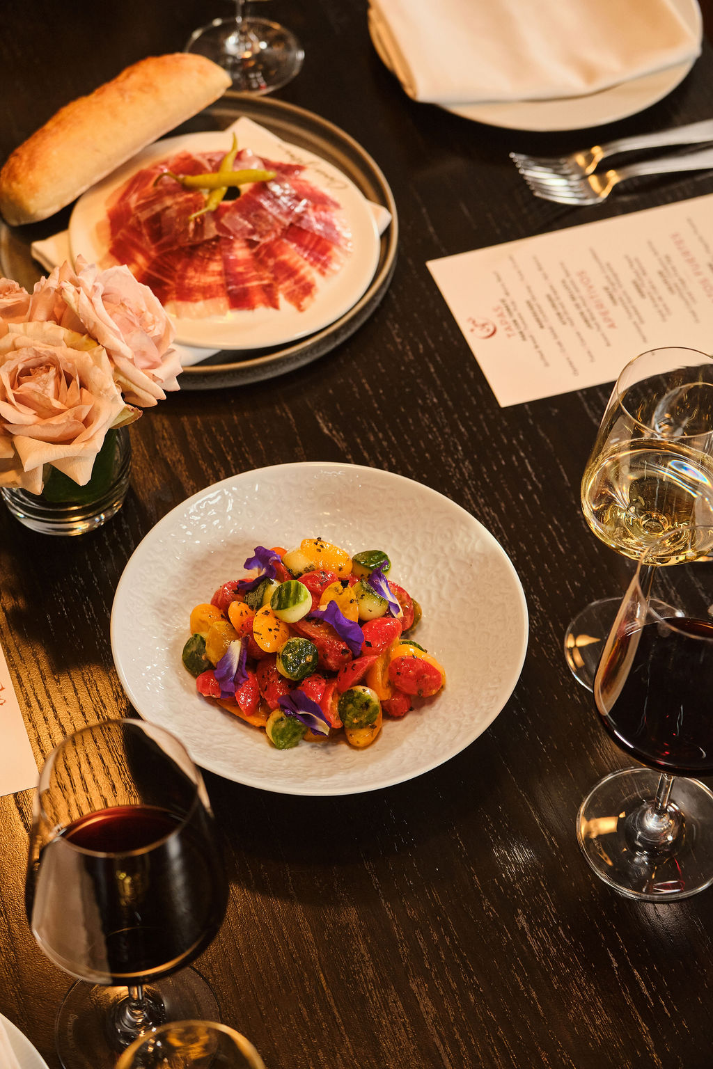a plate of food on a table