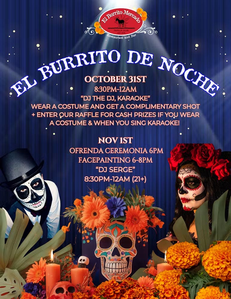 el burrito de noche, late night list of events