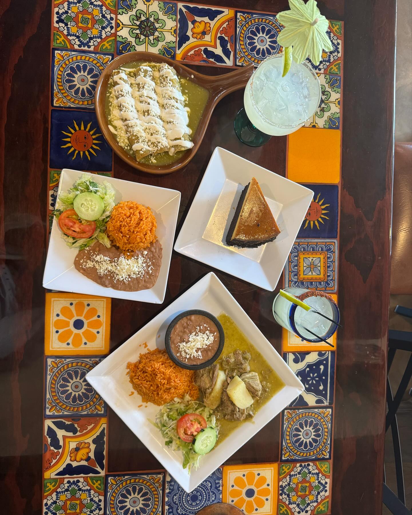 a bunch of food on a table