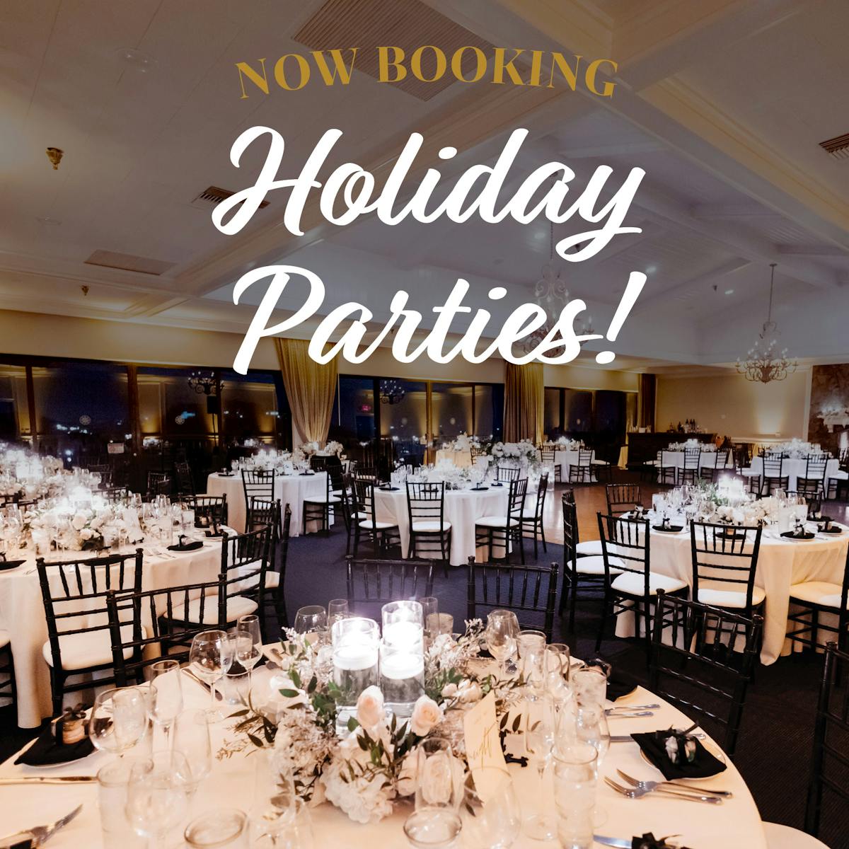 table setup now booking holiday parties