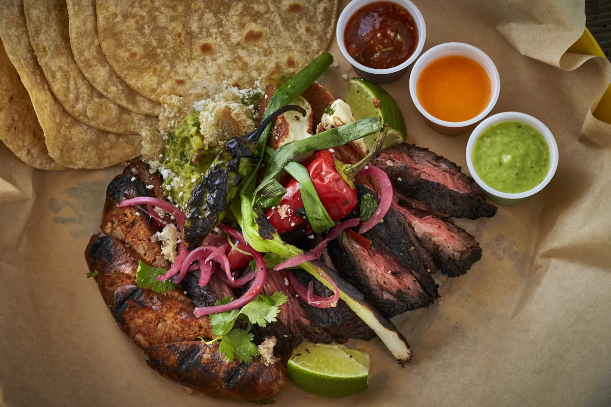 a plate of food on a table