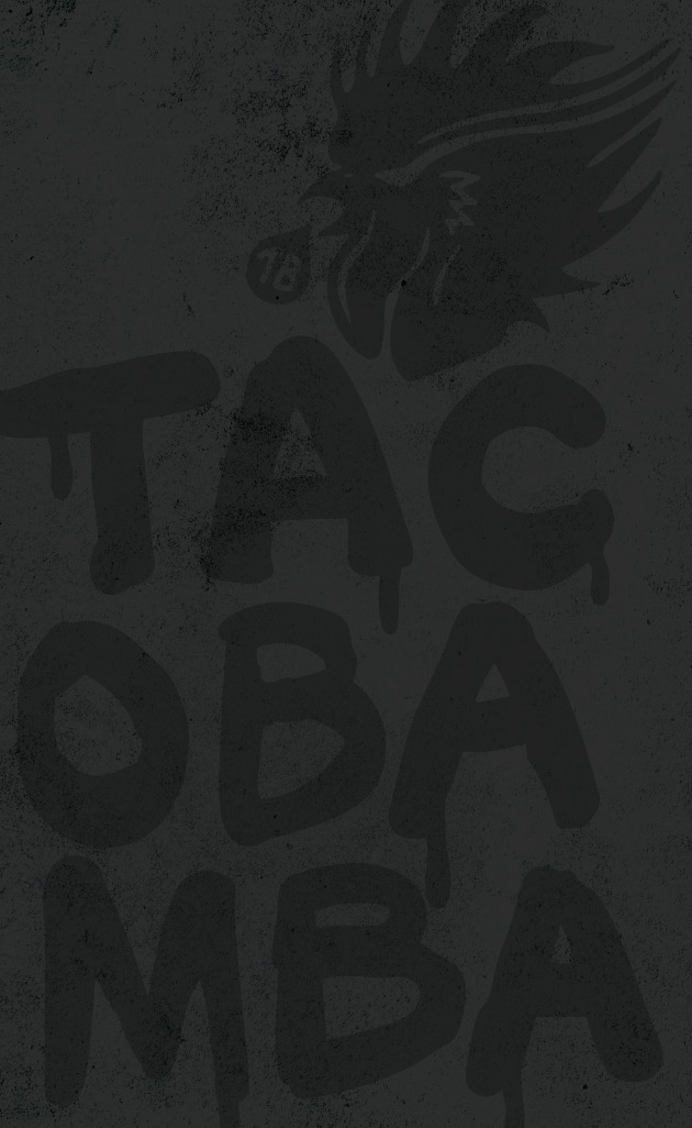 a black text on a grey surface