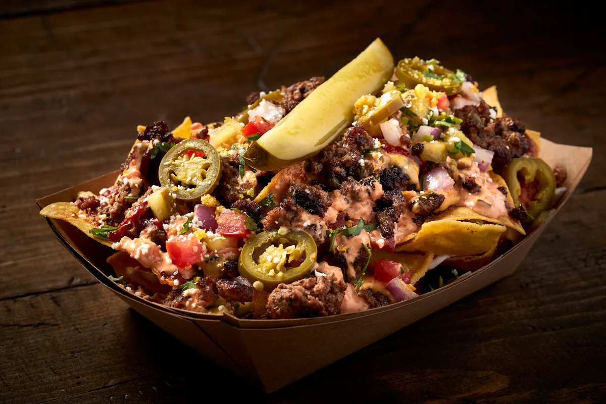 a close up of food on a table