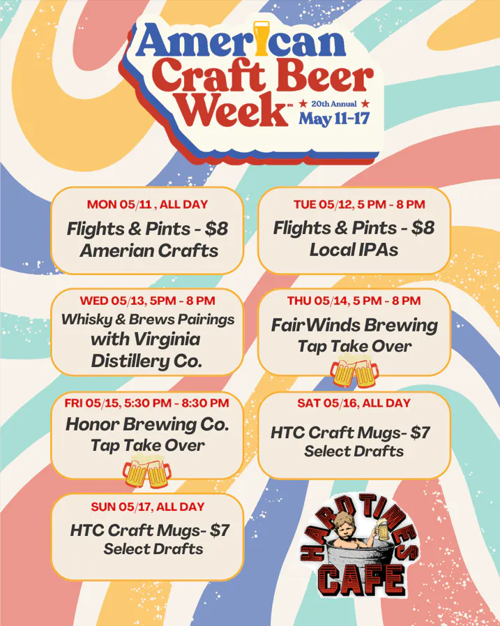 a poster with a list of craft beer week