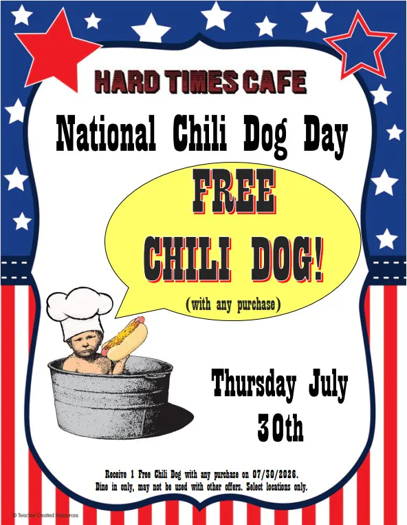a poster for a hot dog day