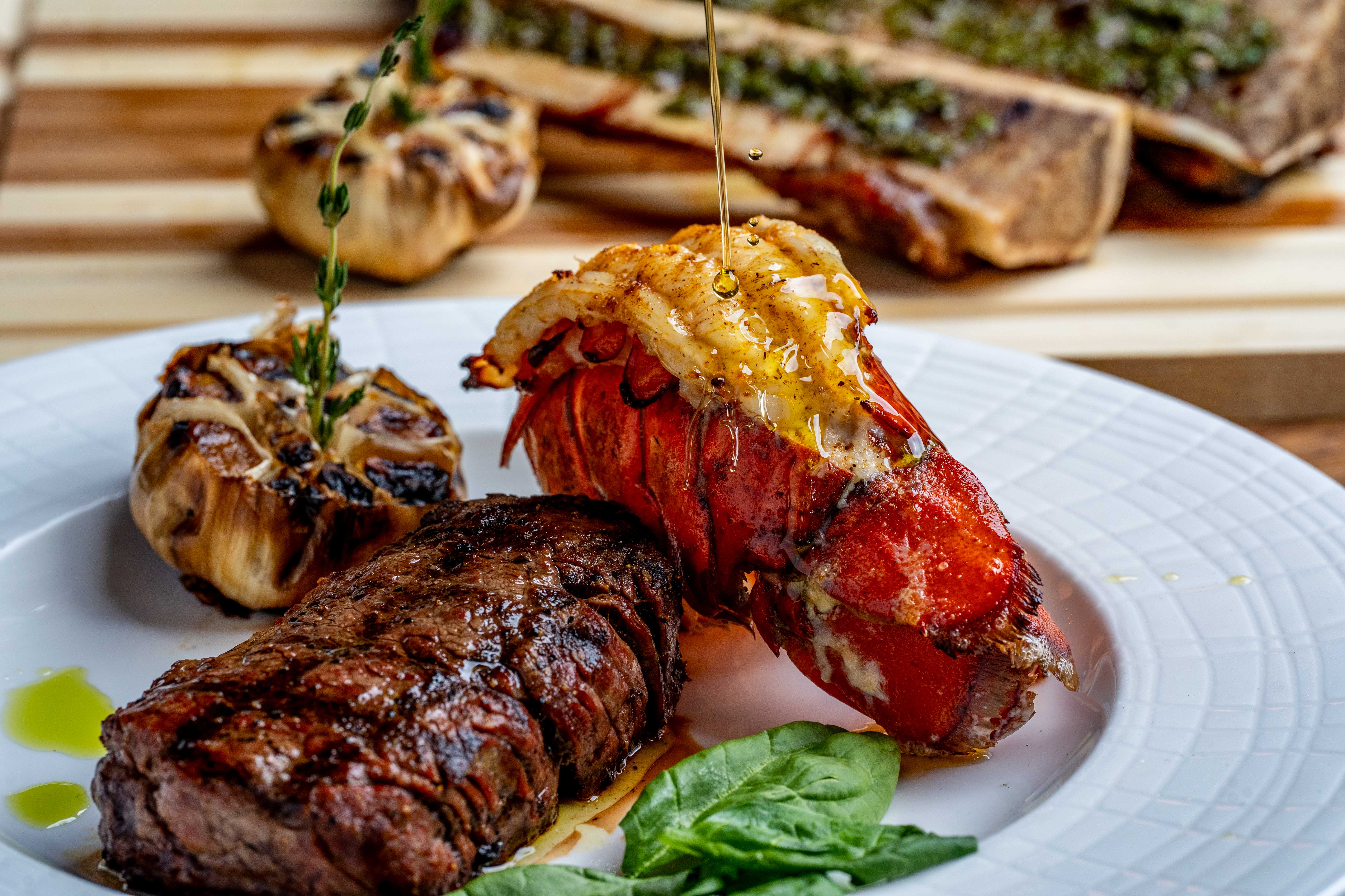 a plate of food on a table