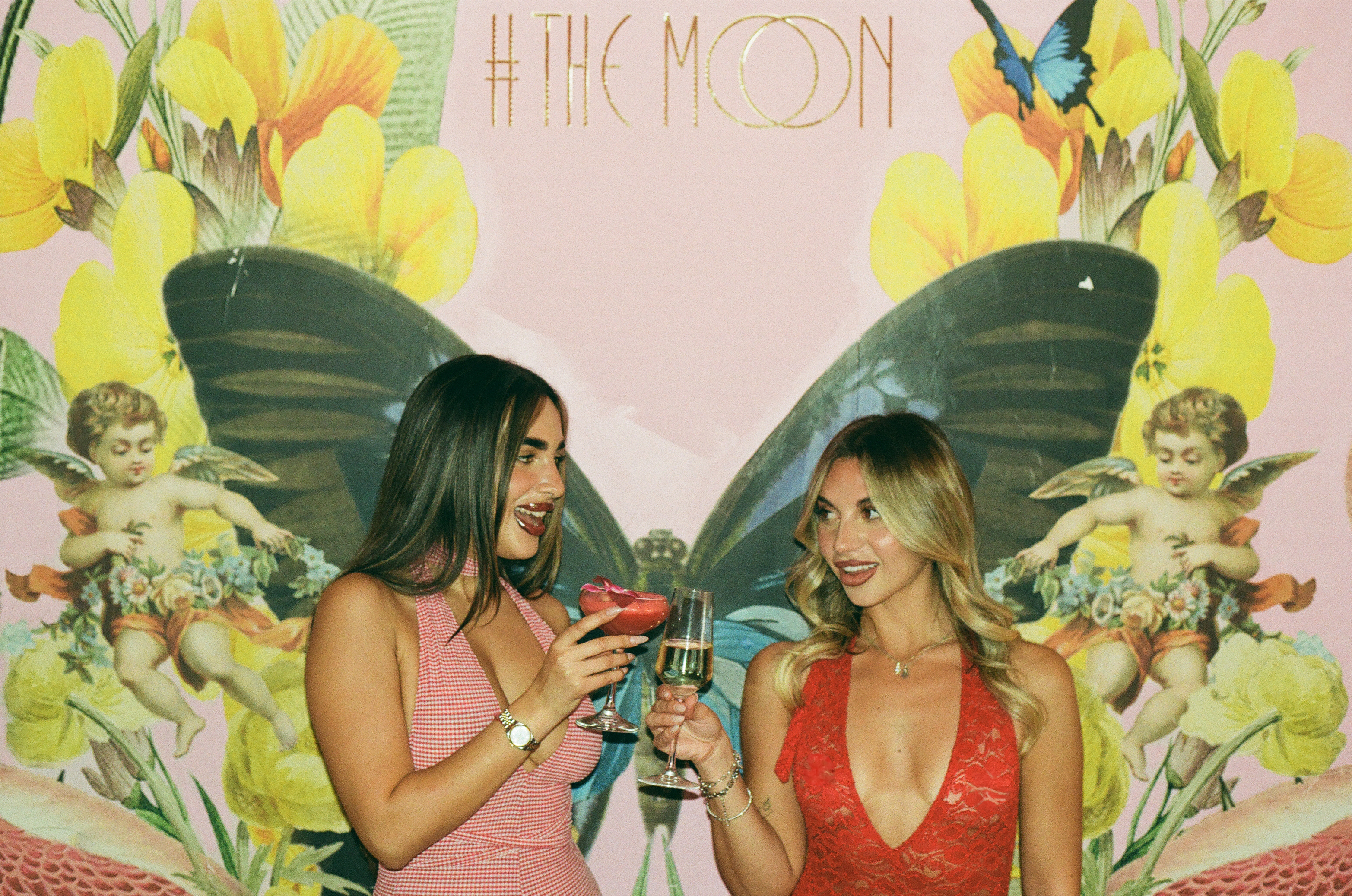 a couple of people posing for the camera