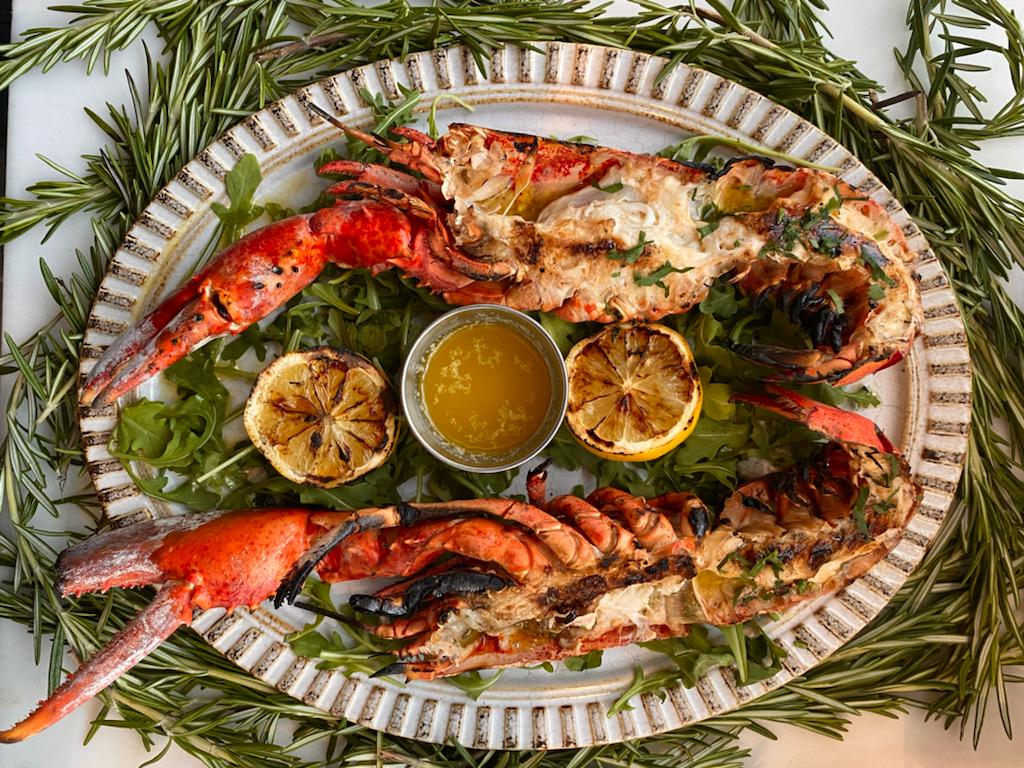 a plate of food with broccoli