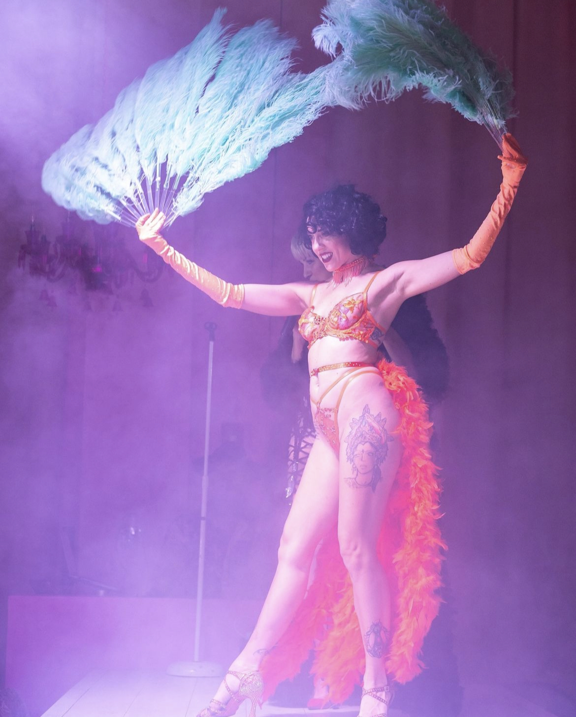 a person standing on a stage