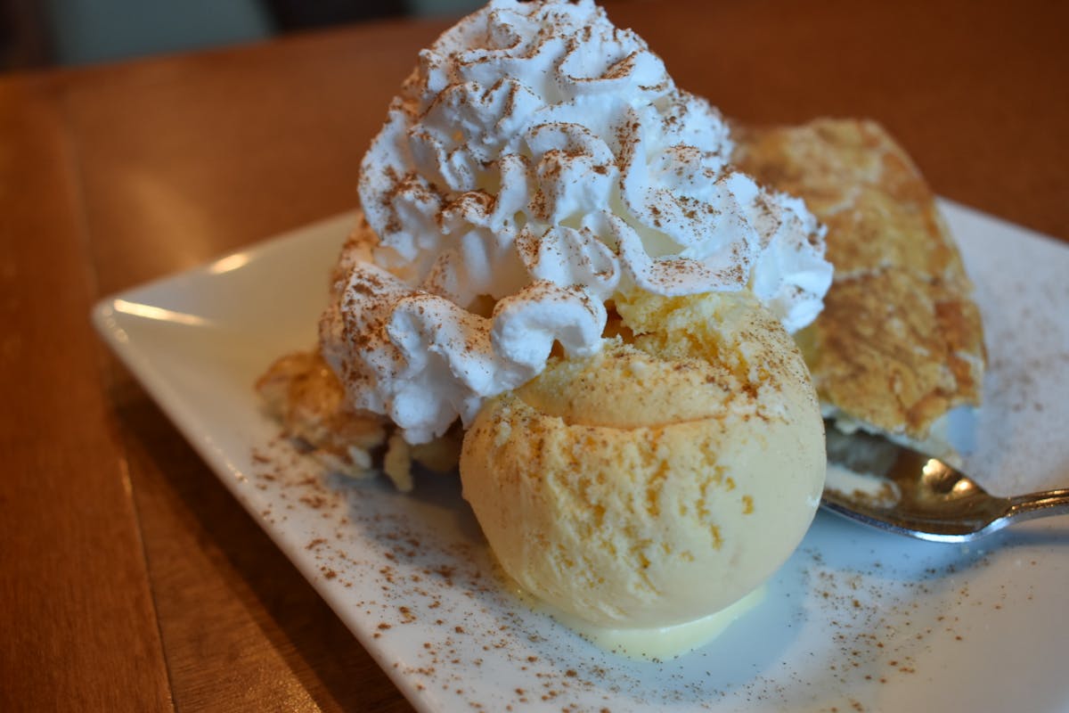 a piece of cake on a plate