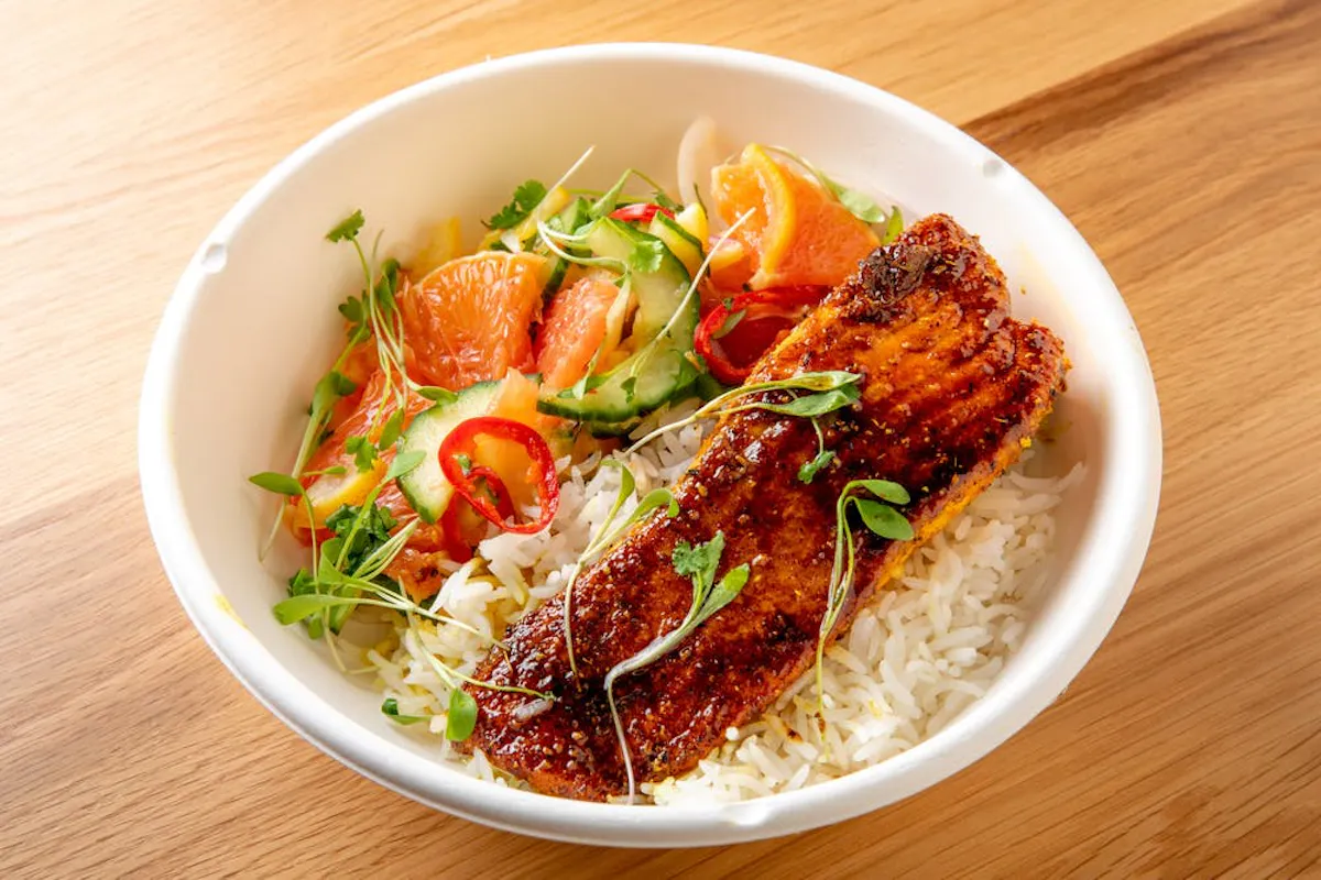 a bowl of food on a plate