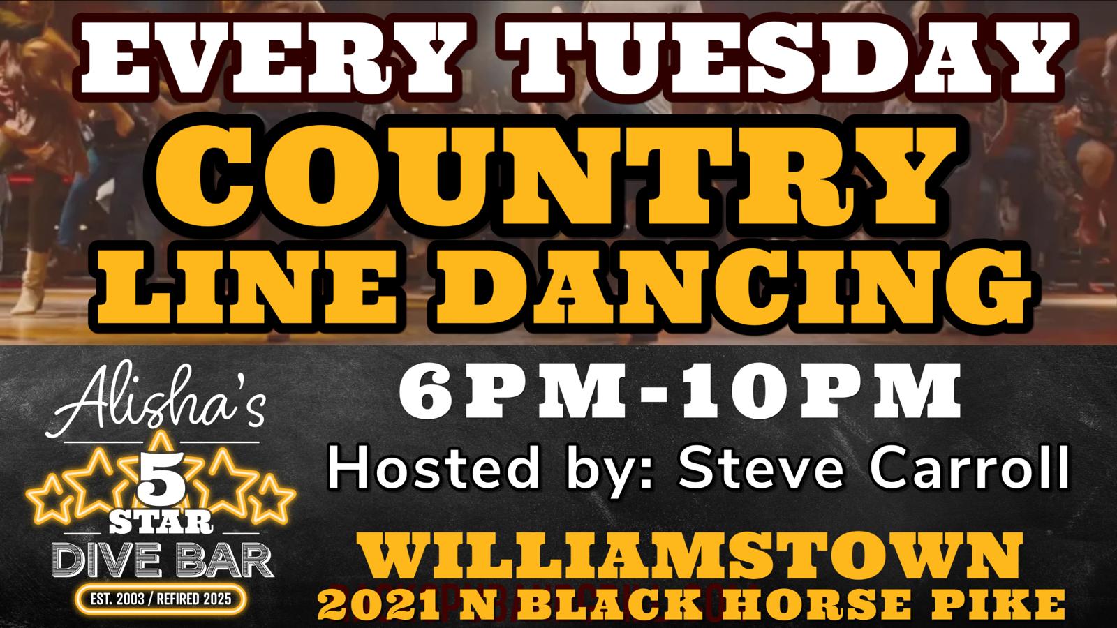Tuesday Night Country Line Dancing hosted by Steve Carroll 6 - 10pm ...