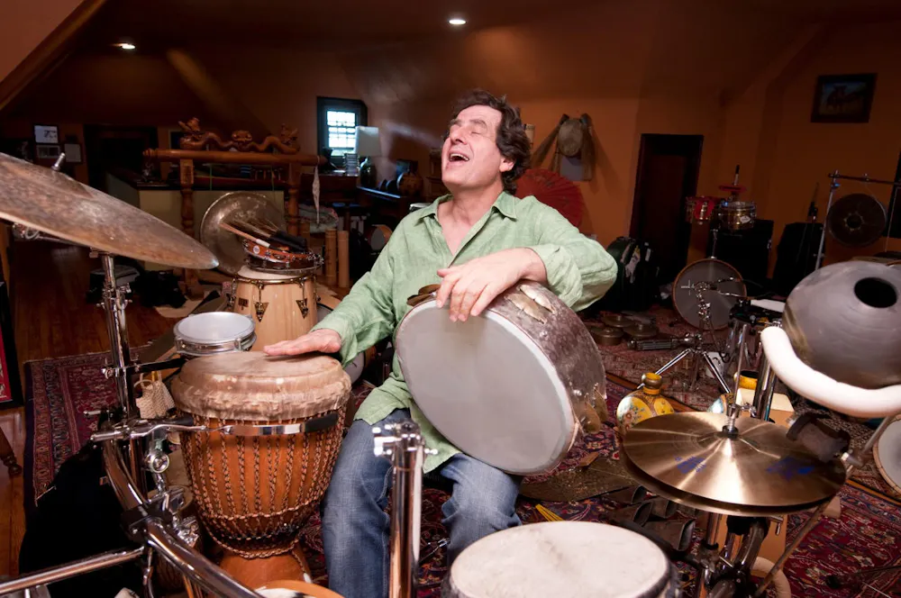 Jazz & World Music Percussion Legend Jamey Haddad artwork from The Mad Monkfish