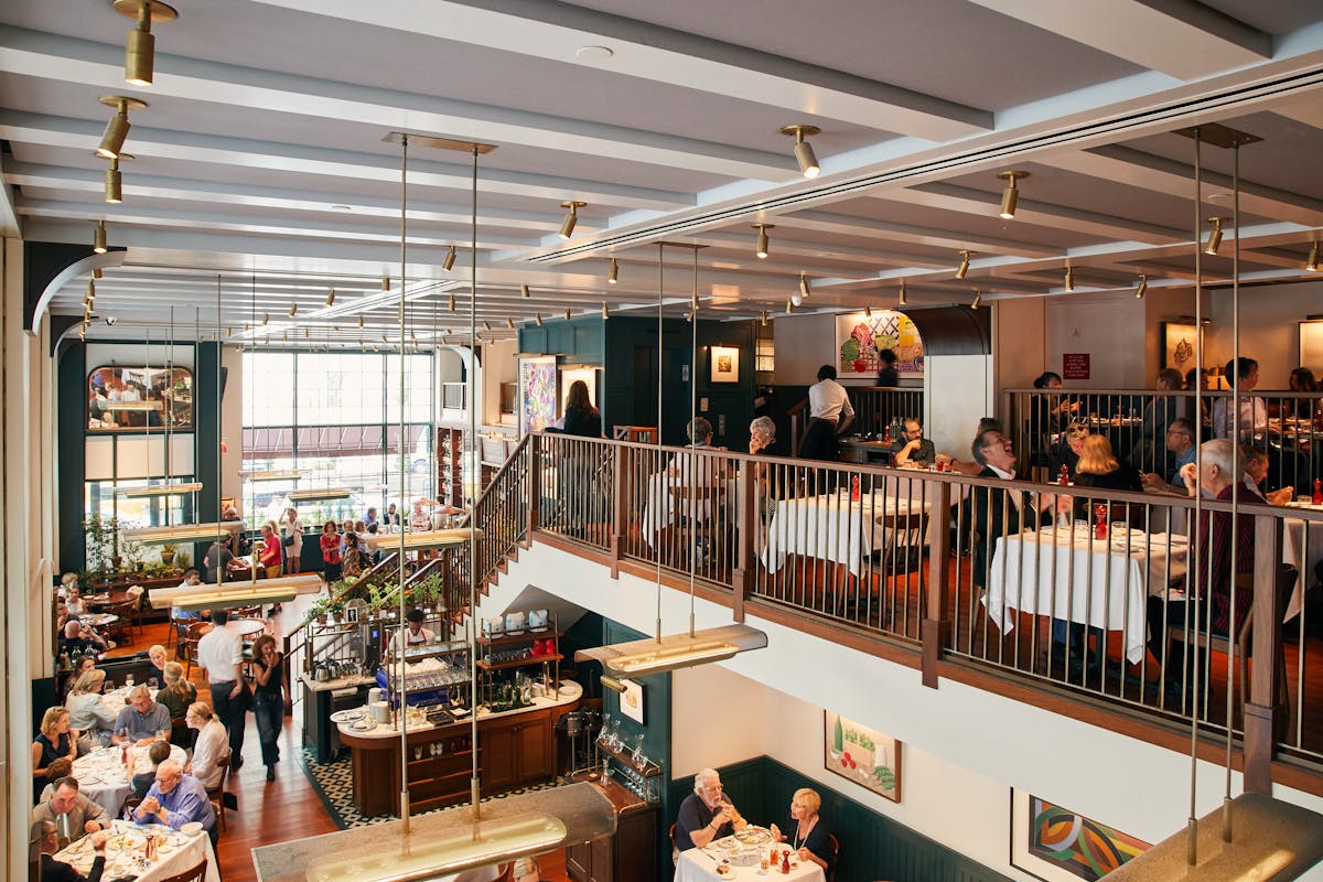 inside a restaurant