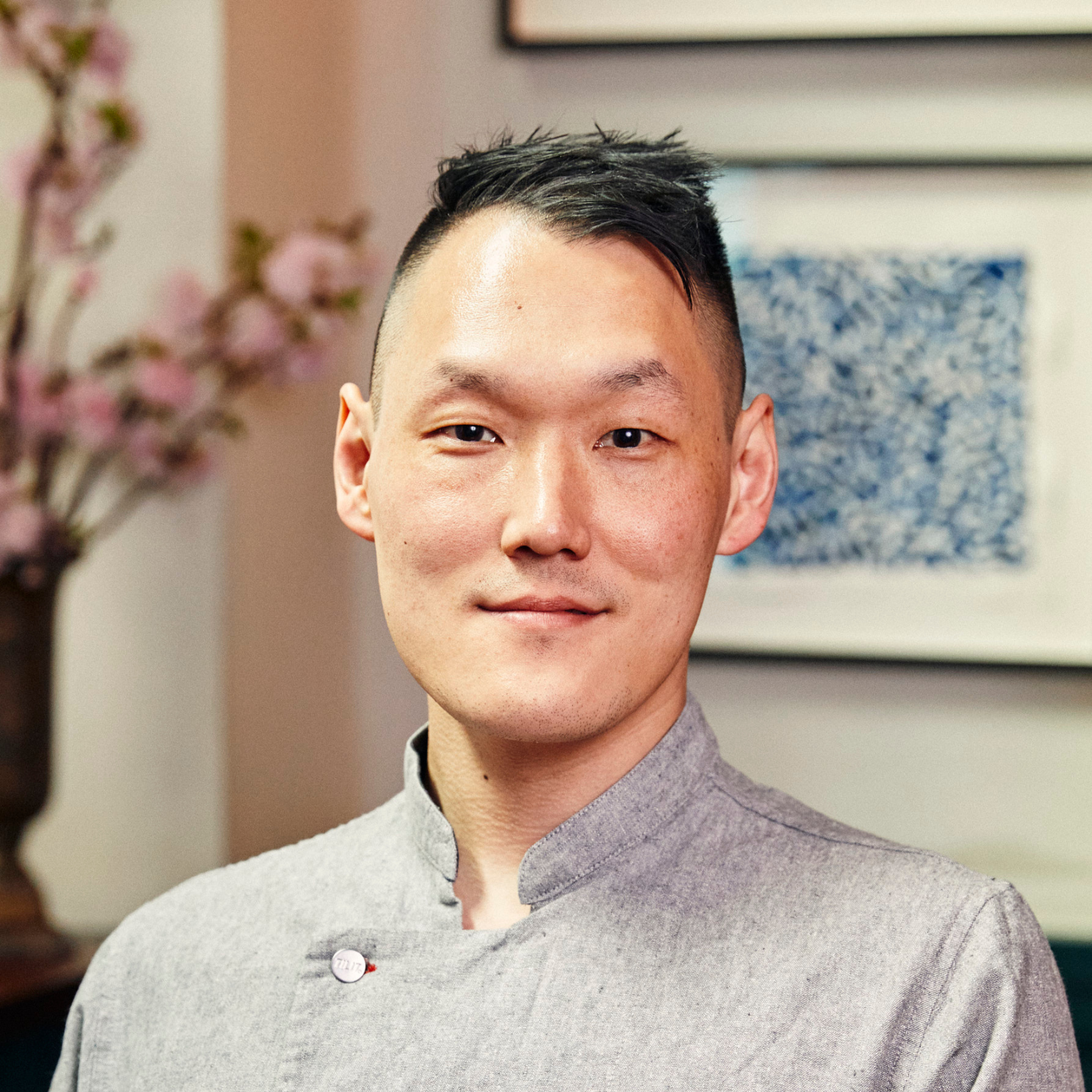 a man looking at the camera